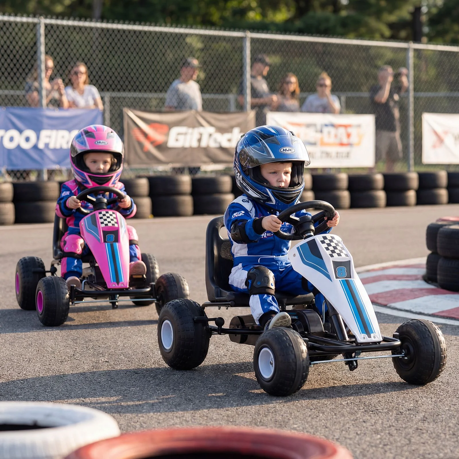 Kids Pedal Go Kart with Ergonomic Seat and Wear-Resistant Wheels for Boys and Girls - Image 2