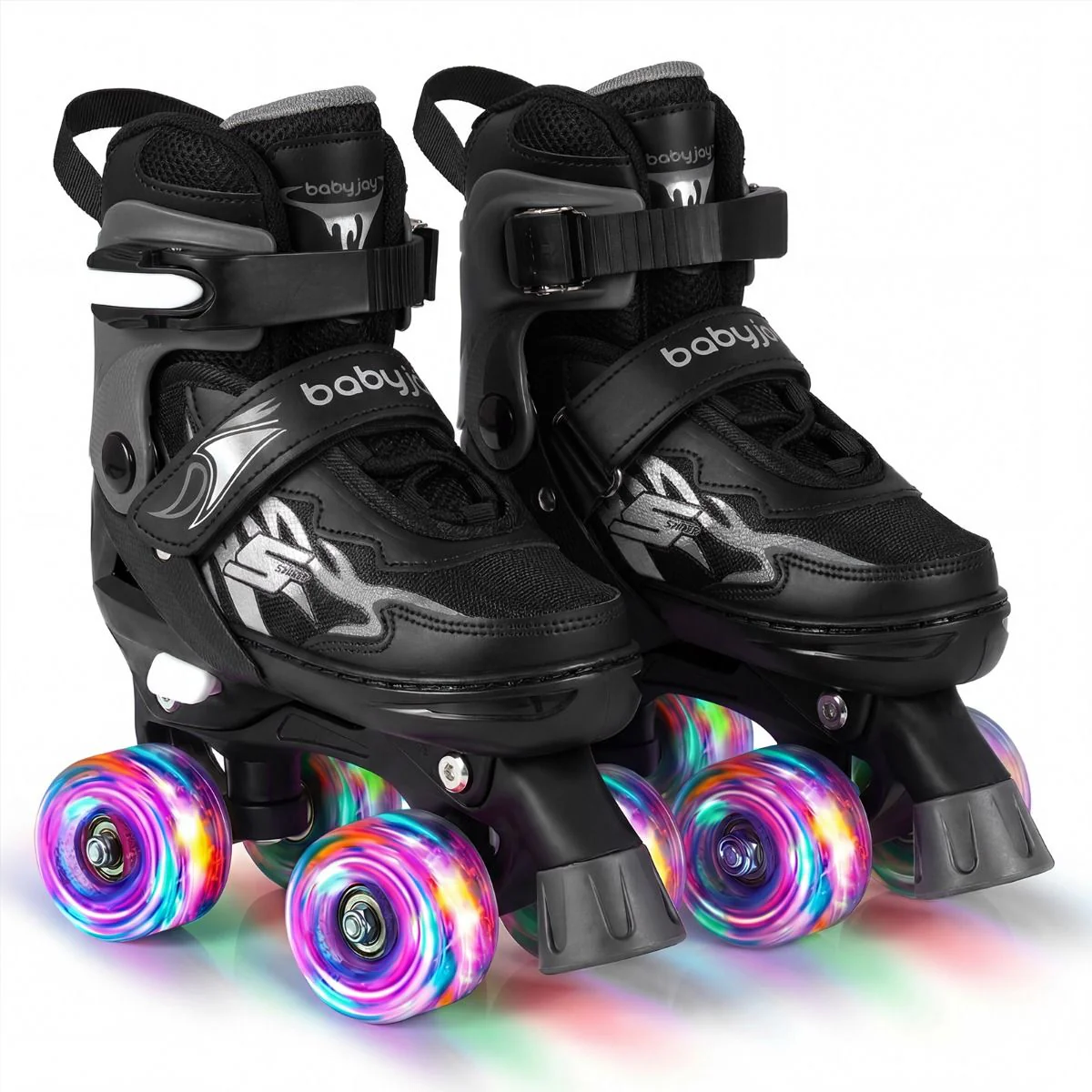 Kids Roller Skates for Teens 4 Sizes Adjustable Quad Skates for Beginners