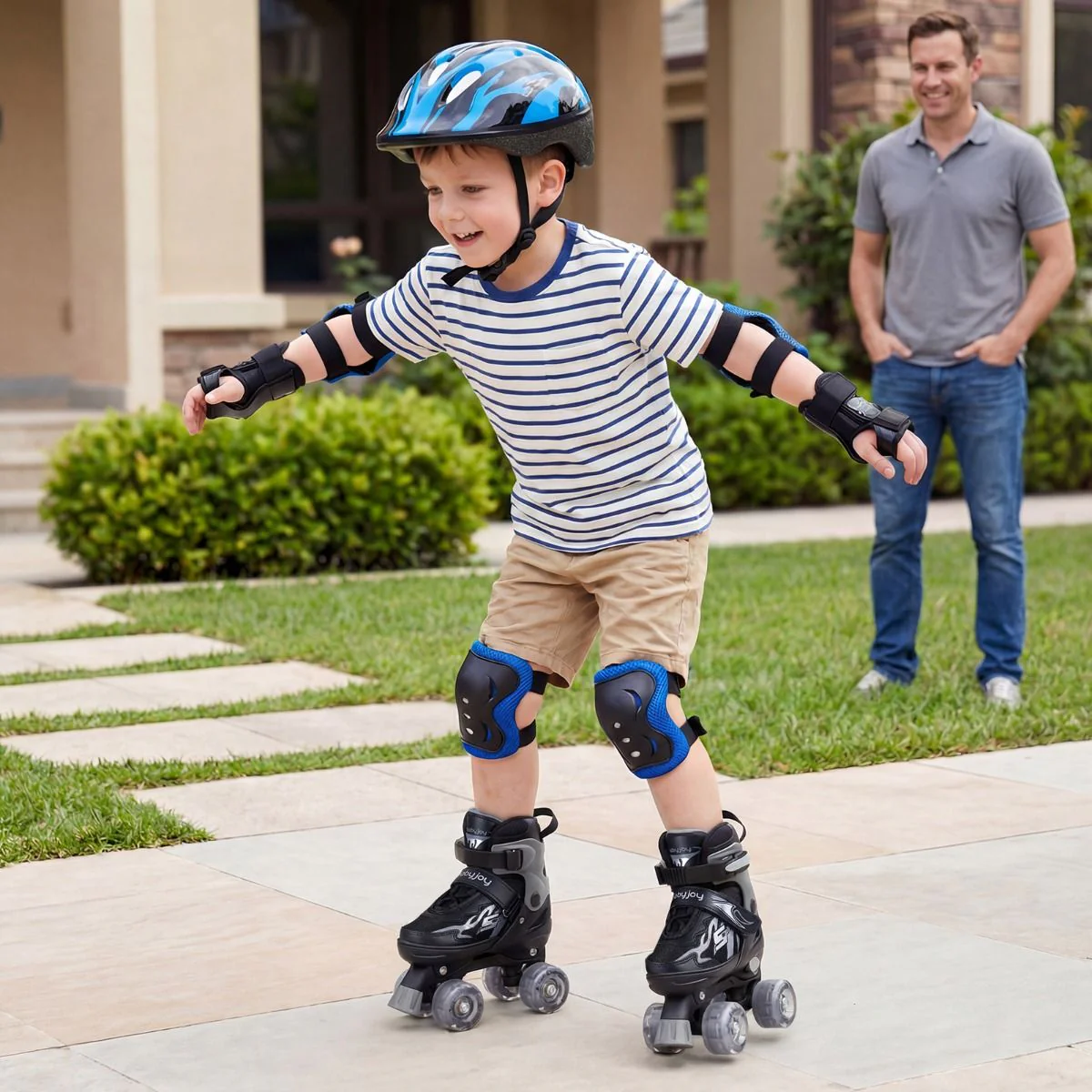 Kids Roller Skates for Teens 4 Sizes Adjustable Quad Skates for Beginners - Image 2