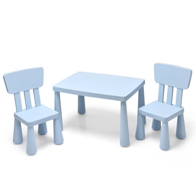 BABY JOY Kids Table and Chair Set, 3 Piece Children Activity Table for Reading, Drawing, Writing - Image 10