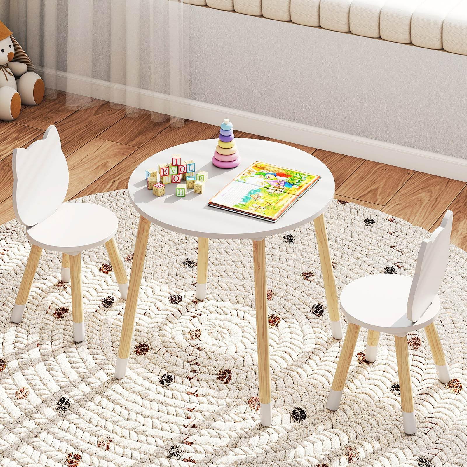 Kids Table and Chairs Set, Wooden Toddler Desk and Chair Set for Classroom Daycare Home - Image 2