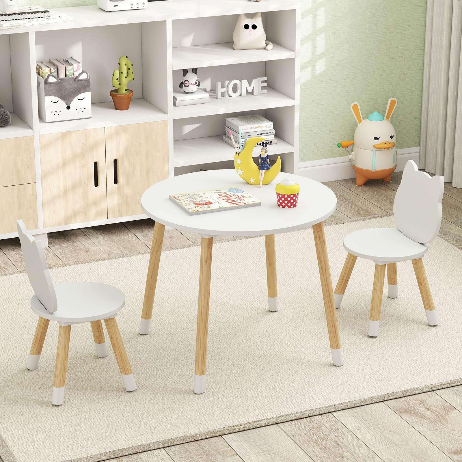 Kids Table and Chairs Set, Wooden Toddler Desk and Chair Set for Classroom Daycare Home - Image 5