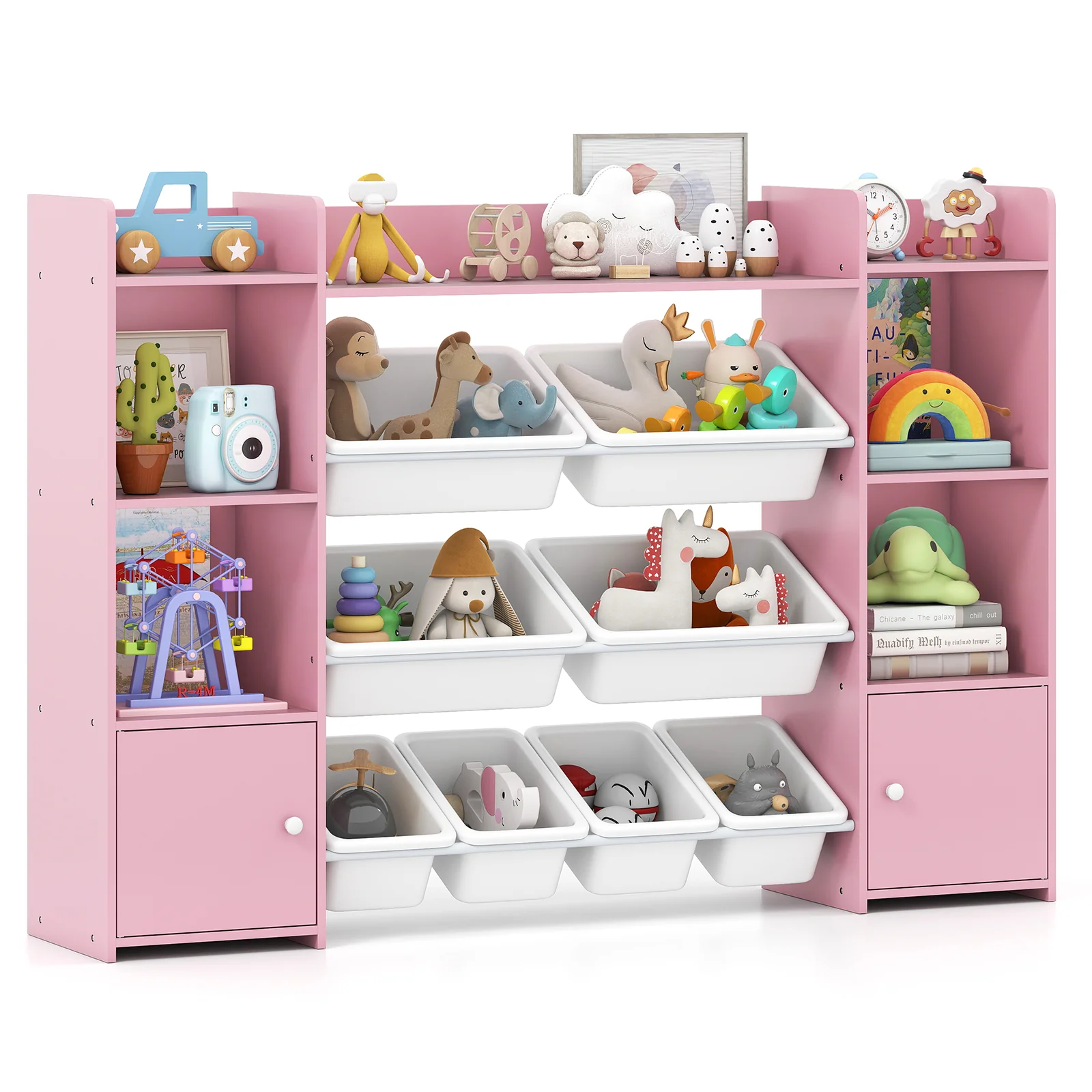 Kids Toy Storage Organizer Shelf, 4-Tier Large Storage Cabinet - Image 11