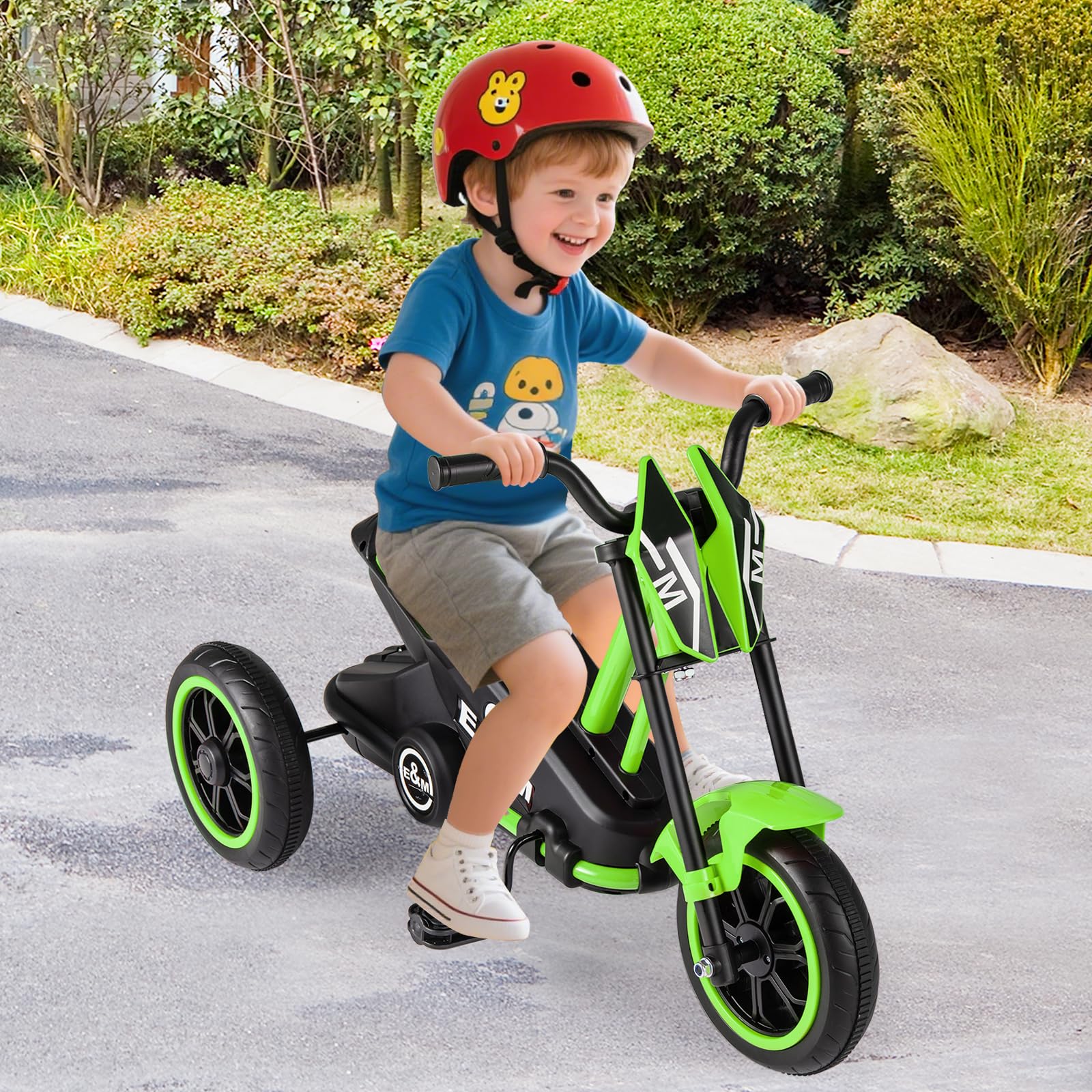 Kids Tricycle, 3-Wheel Toddler Bike with Foot Pedals, Forward/Backward - Image 2