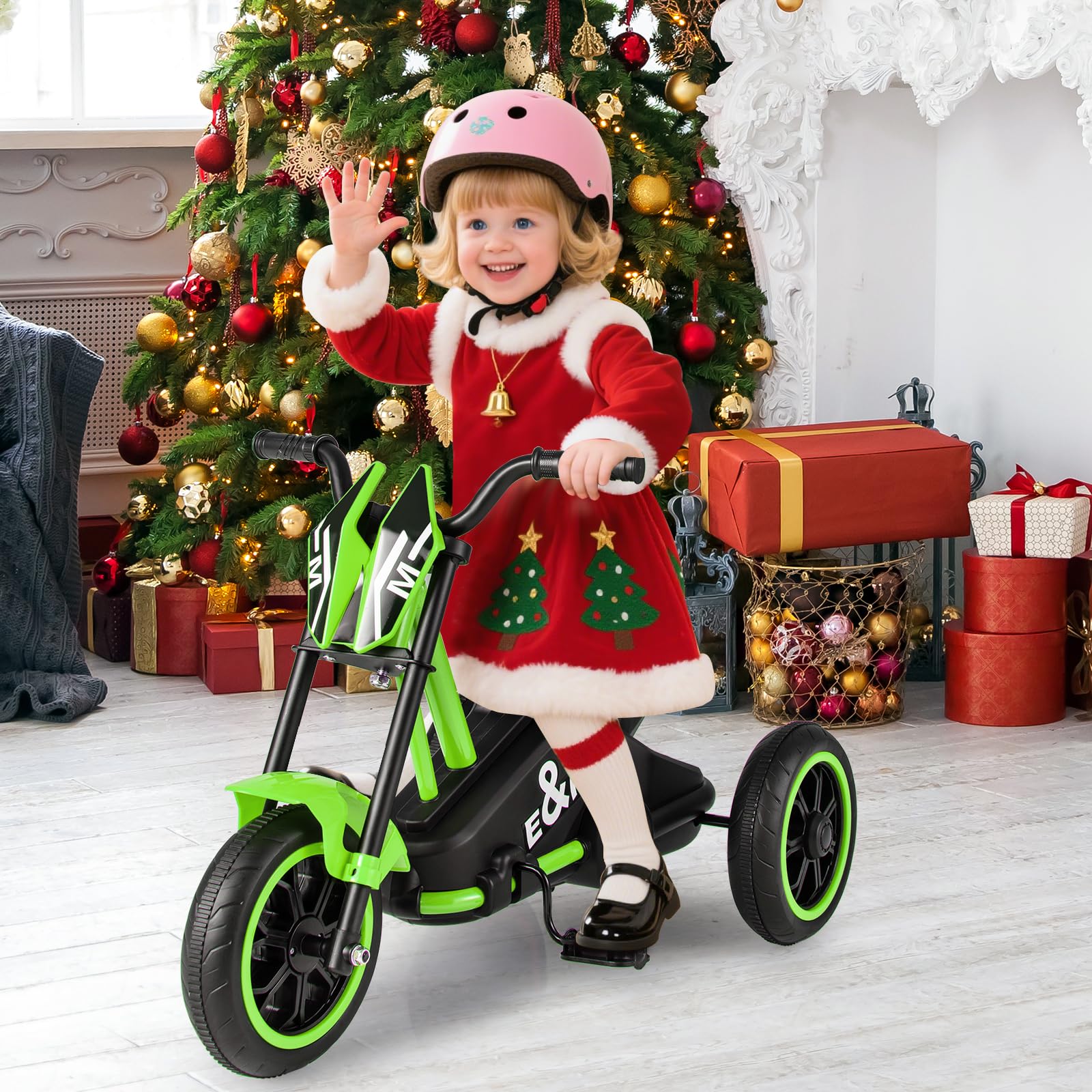 Kids Tricycle, 3-Wheel Toddler Bike with Foot Pedals, Forward/Backward - Image 3