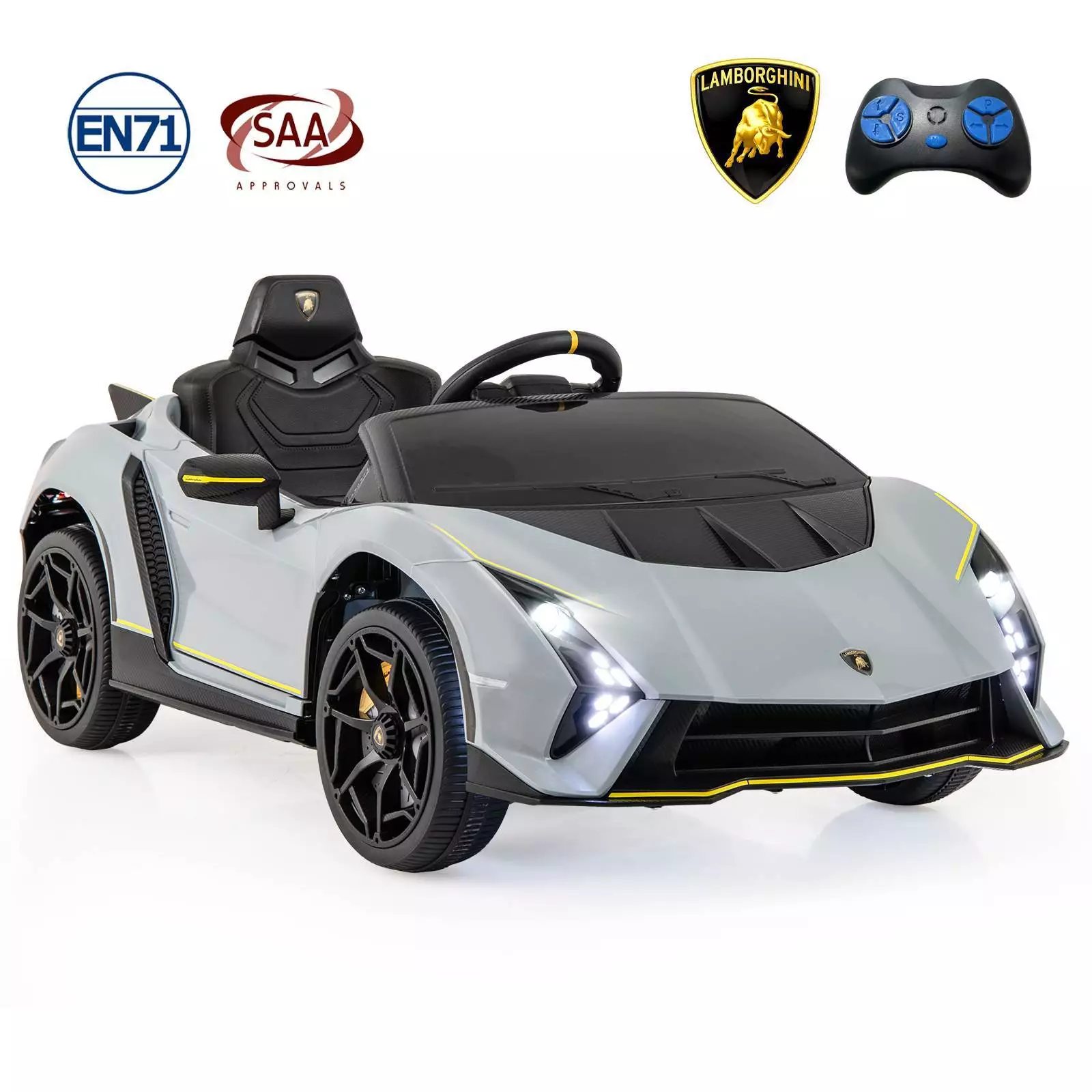 Licensed Lamborghini 12V Kids Ride on Car 4WD Battery Power Electric Sports Car - Image 11