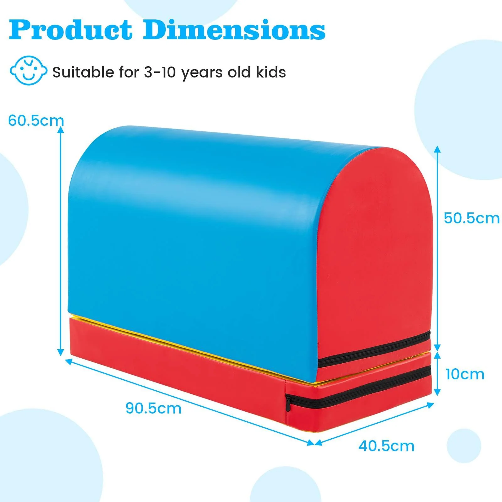 Mailbox Tumbling Aid Trainer, Gymnastics Vaulting Box w/ Detachable Mat - Image 8