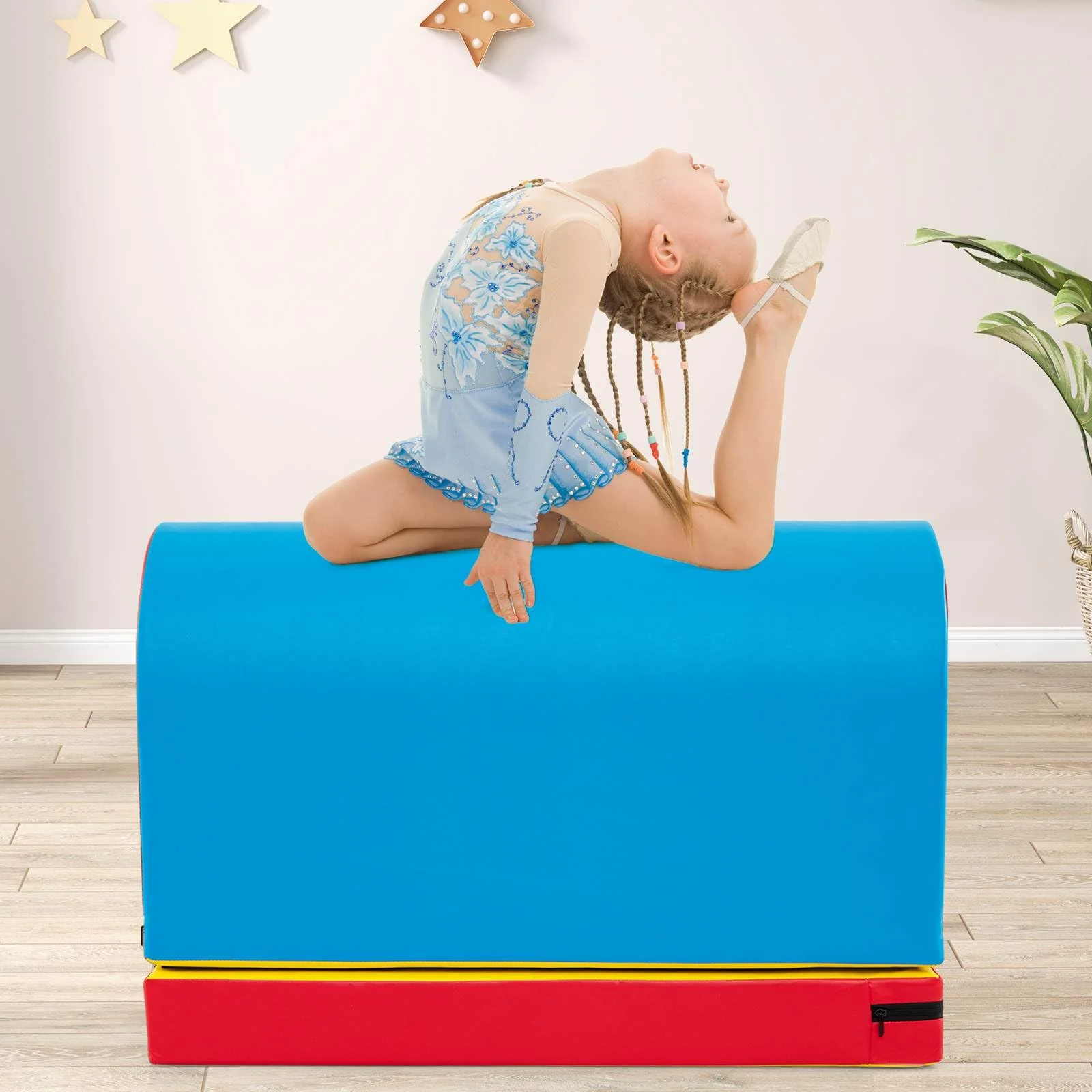 Mailbox Tumbling Aid Trainer, Gymnastics Vaulting Box w/ Detachable Mat - Image 9
