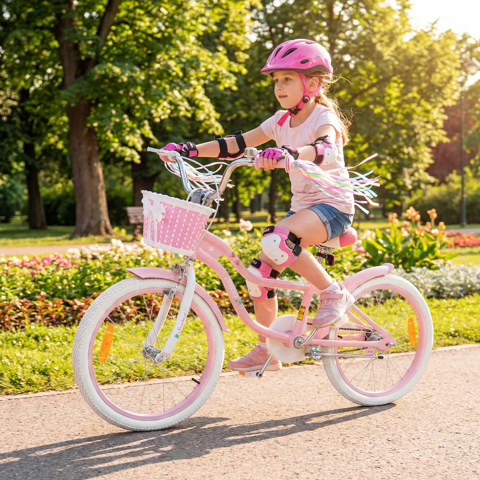 Mermaid Girls Bike with Adjustable Seat and Handlebar for Kids Aged 8+ Years Old - Image 10