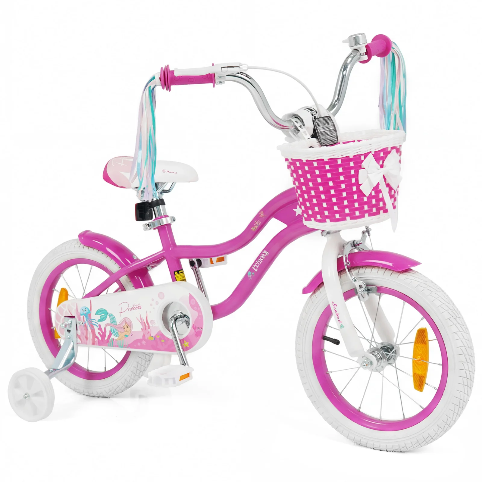 Mermaid Girls Bike with Adjustable Seat and Handlebar for Kids Aged 8+ Years Old - Image 17