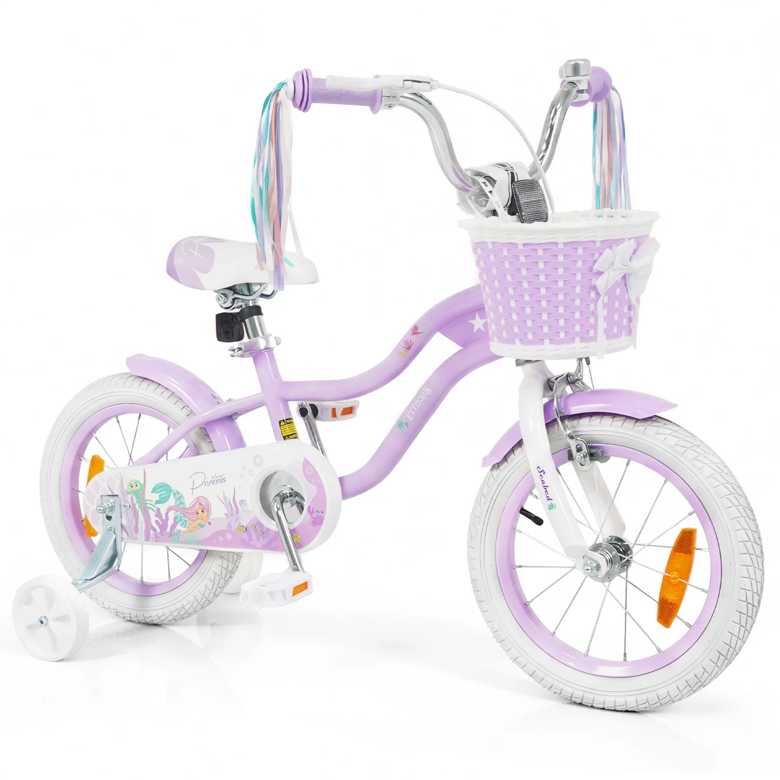 Mermaid Girls Bike with Adjustable Seat and Handlebar for Kids Aged 8+ Years Old - Image 18