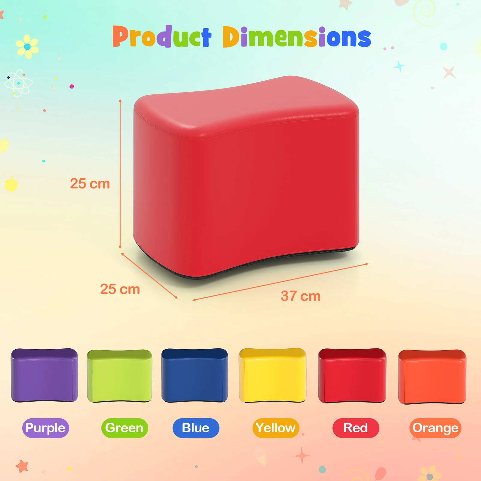 6 PCS Modular Stool Set,  Butterfly Stools for Kids Rooms, Classrooms, Daycares - Image 10