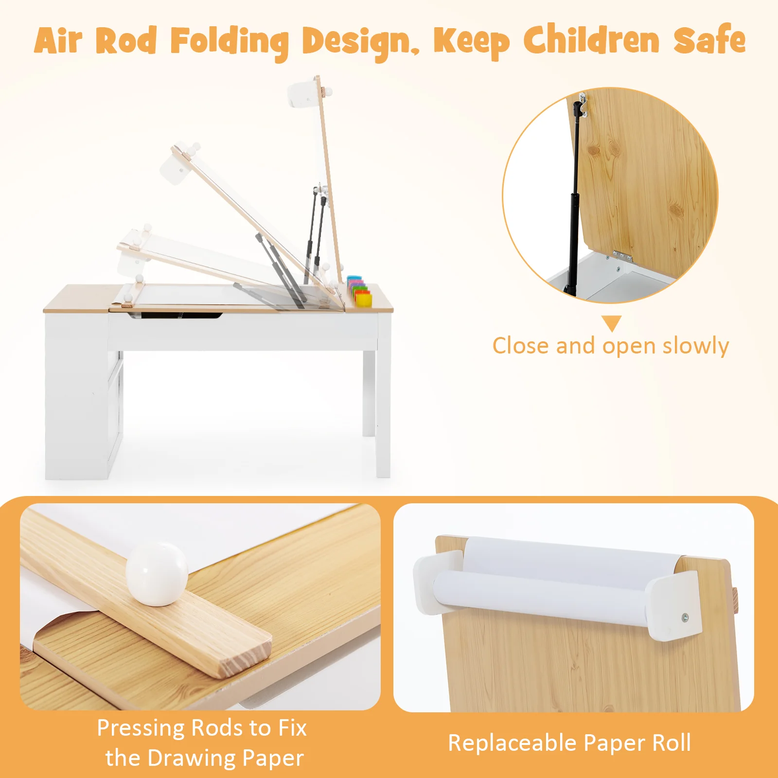 Multi-functional Kids Art Easel Table & Chair Set - Image 7