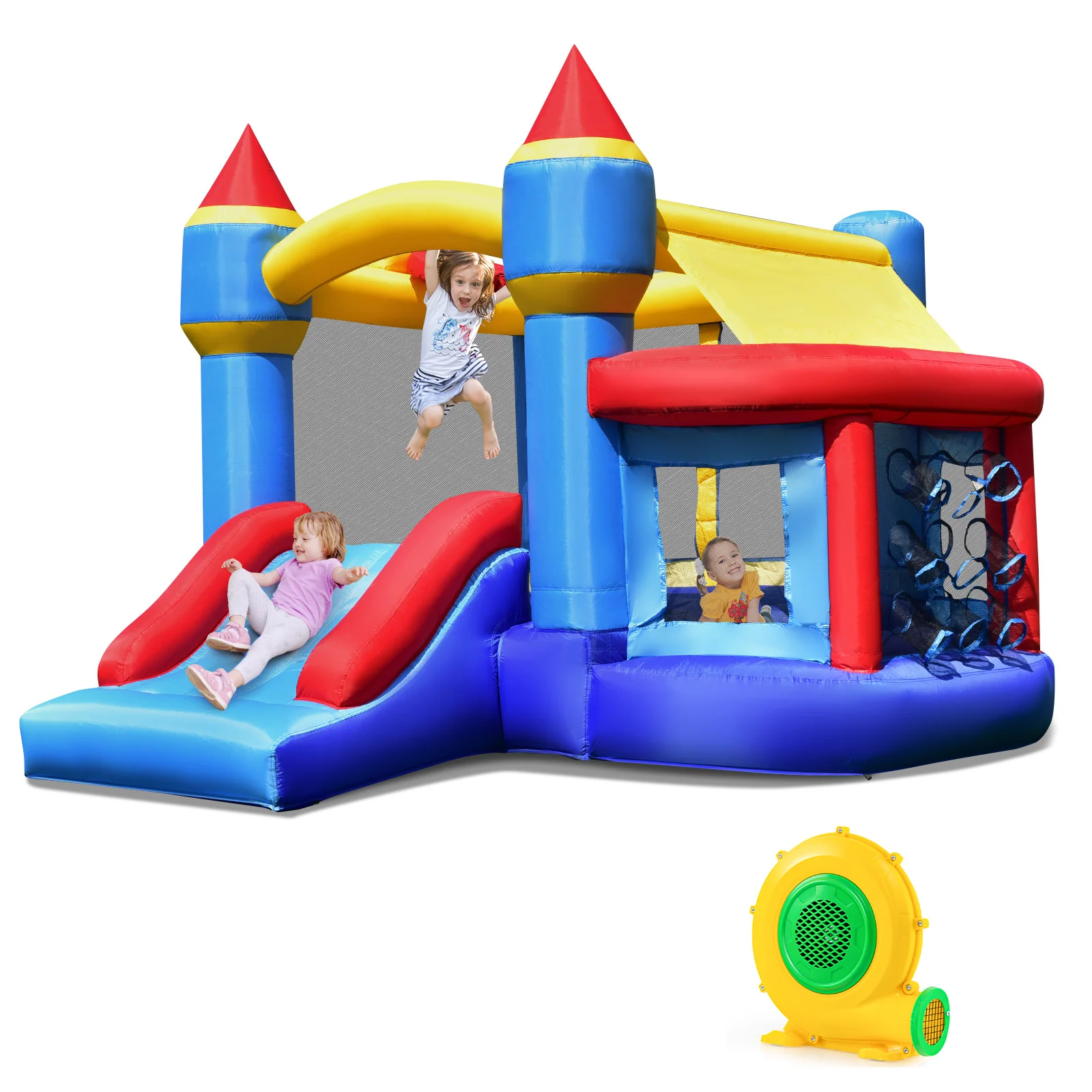 Multifunctional Inflatable Bounce House, Kids Jumper Bouncer for Backyard, Indoor & Outdoor Use - Image 10