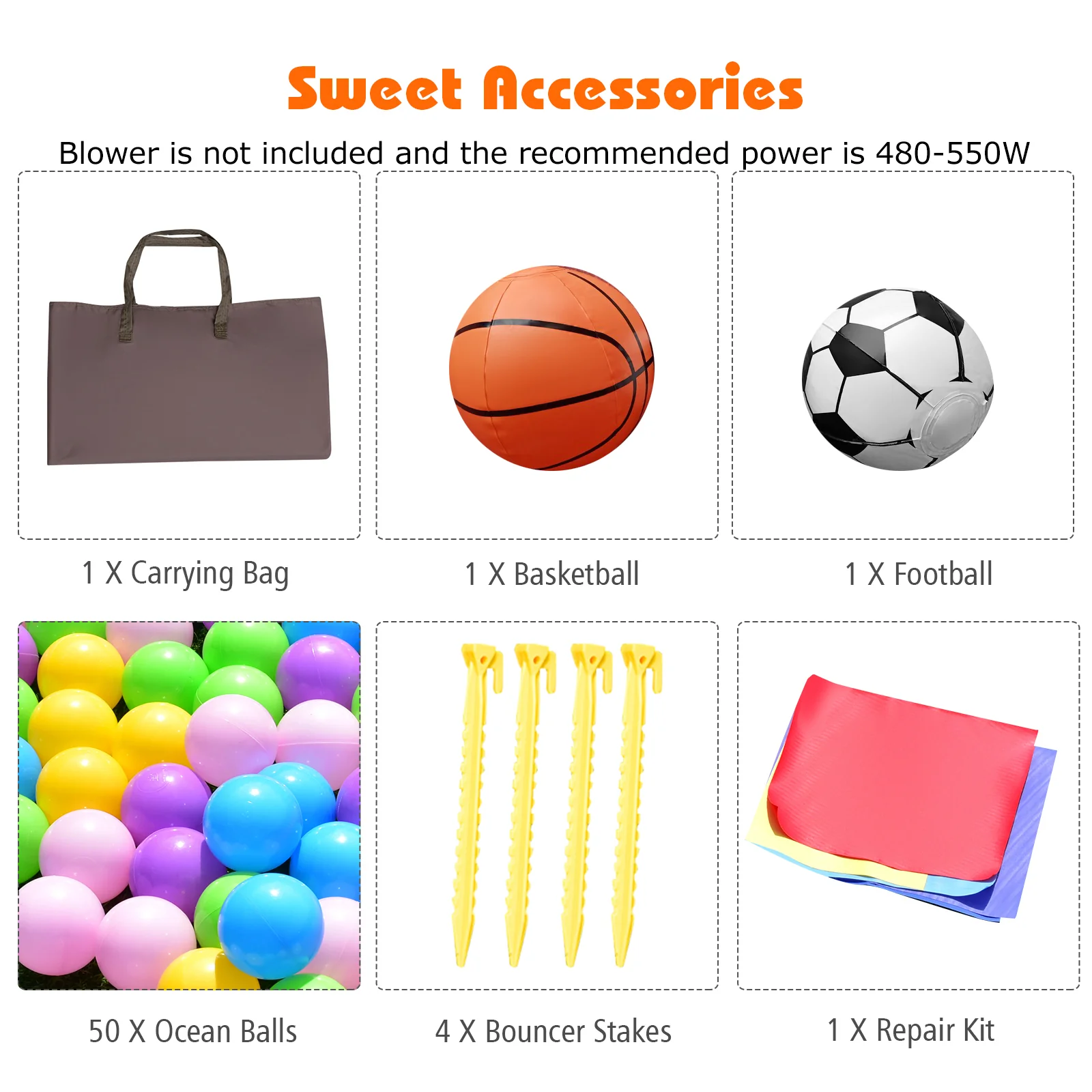 Multifunctional Inflatable Bounce House, Kids Jumper Bouncer for Backyard, Indoor & Outdoor Use - Image 4