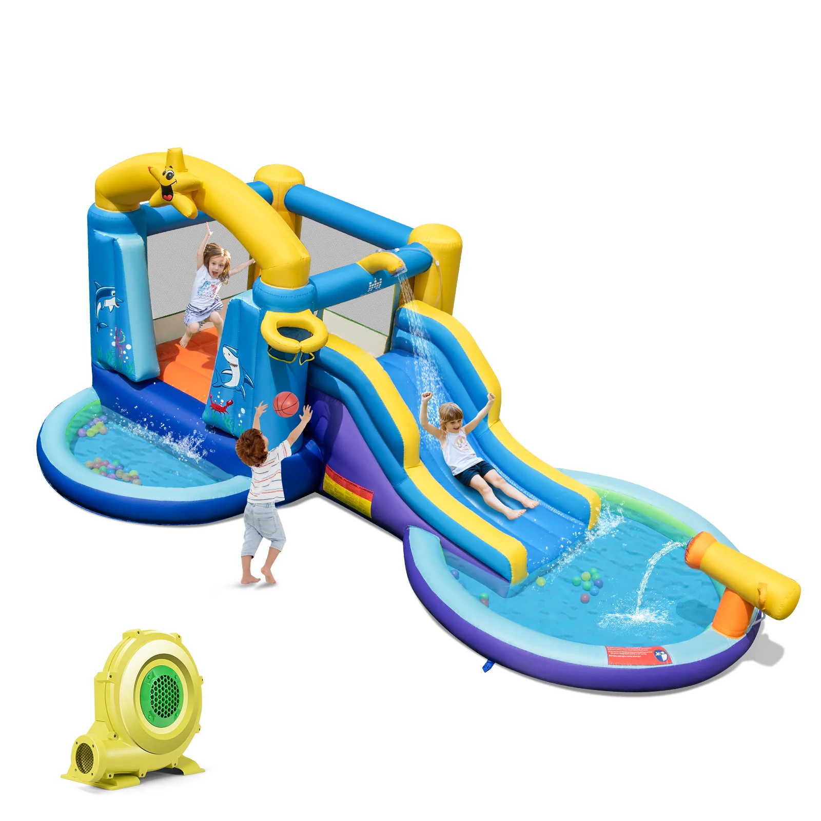 Ocean Inflatable Castle, Inflatable Bounce House, Inflatable Water Slide Park