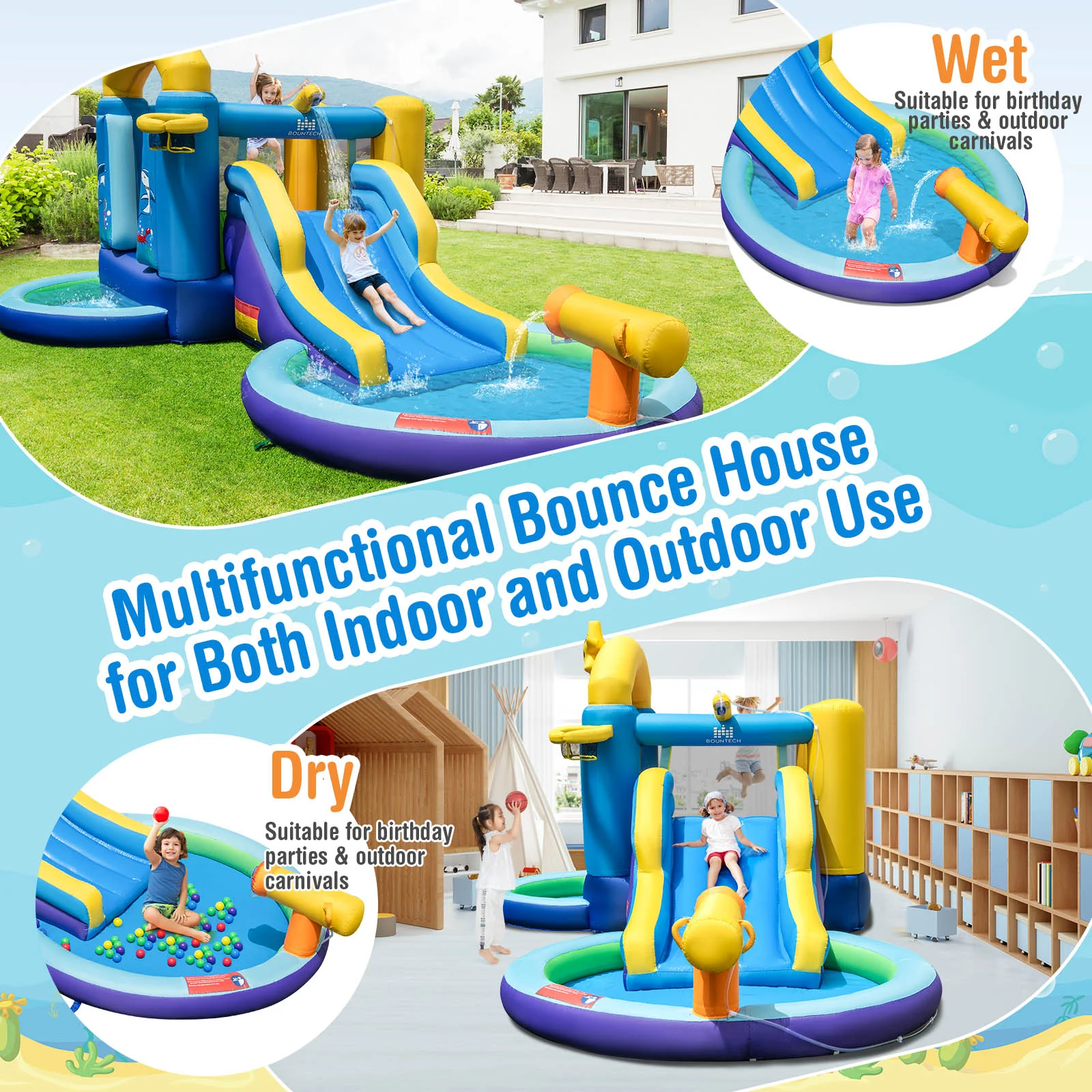 Ocean Inflatable Castle, Inflatable Bounce House, Inflatable Water Slide Park - Image 6