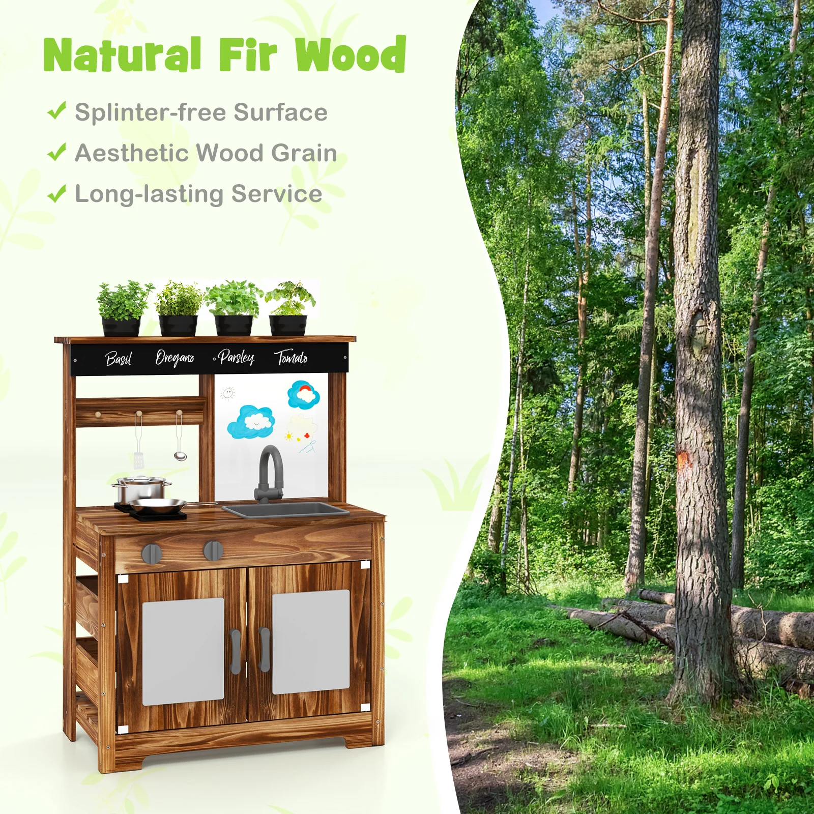 Outdoor Kitchen Playset for Kids 3+ Years Old - Image 3