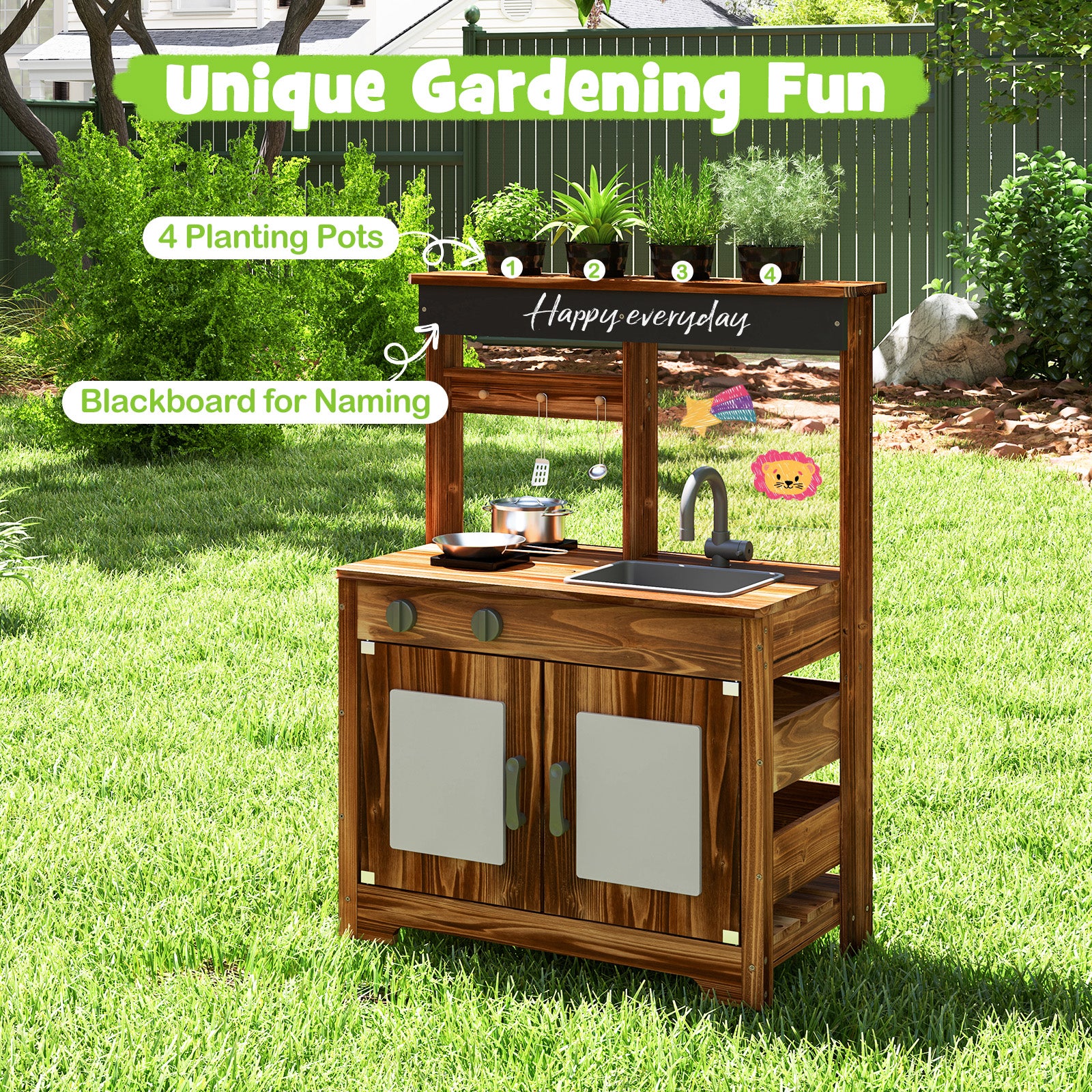 Outdoor Kitchen Playset for Kids 3+ Years Old - Image 4