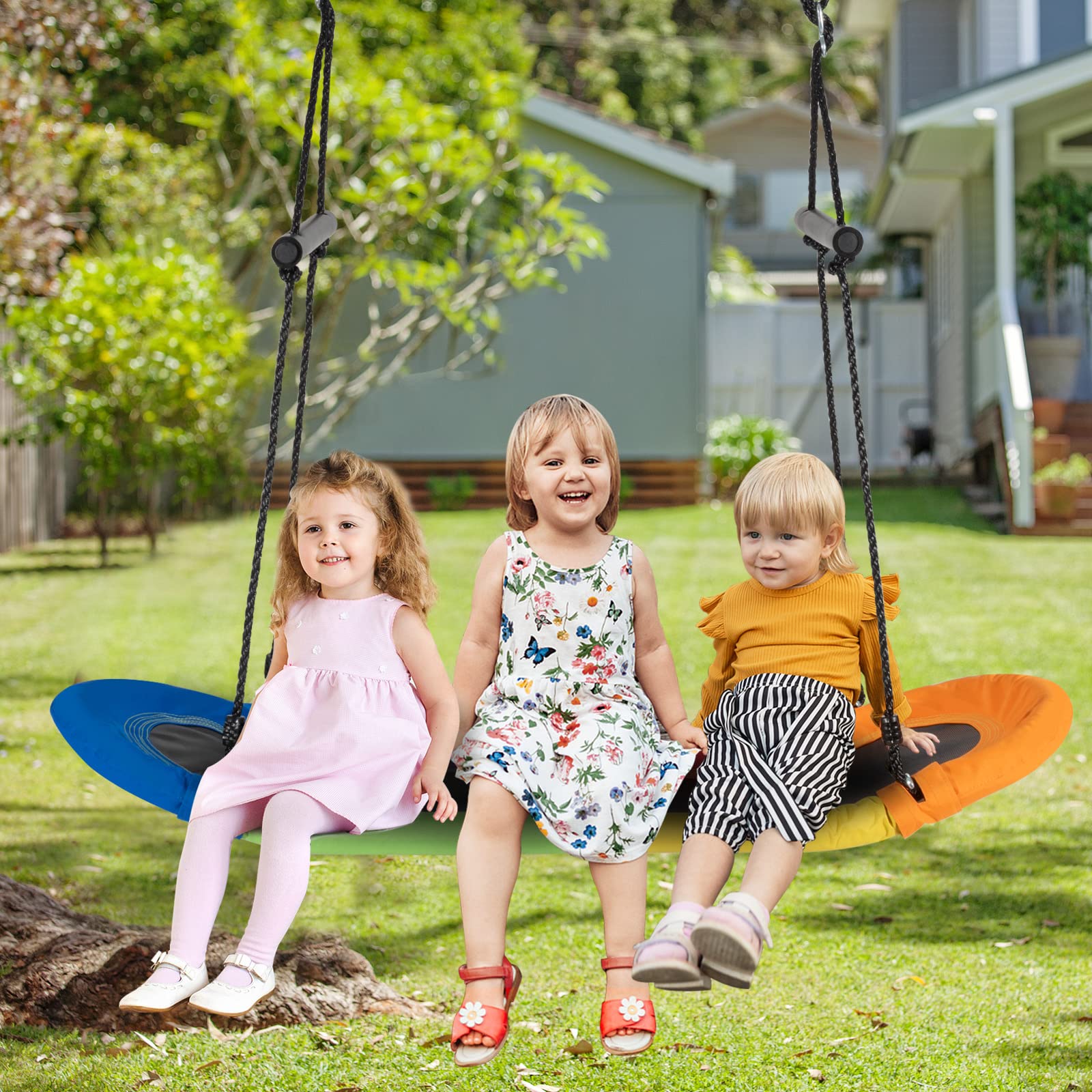 Outdoor Platform Tree Swing with Soft Handles and Adjustable Height - Image 2
