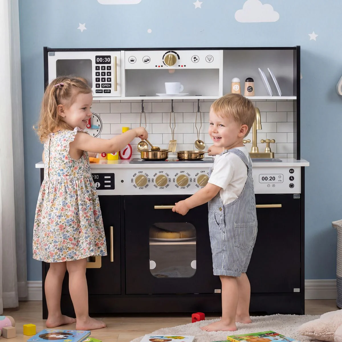 Play Kitchen for Kids with Realistic Lights and Sounds - Image 2