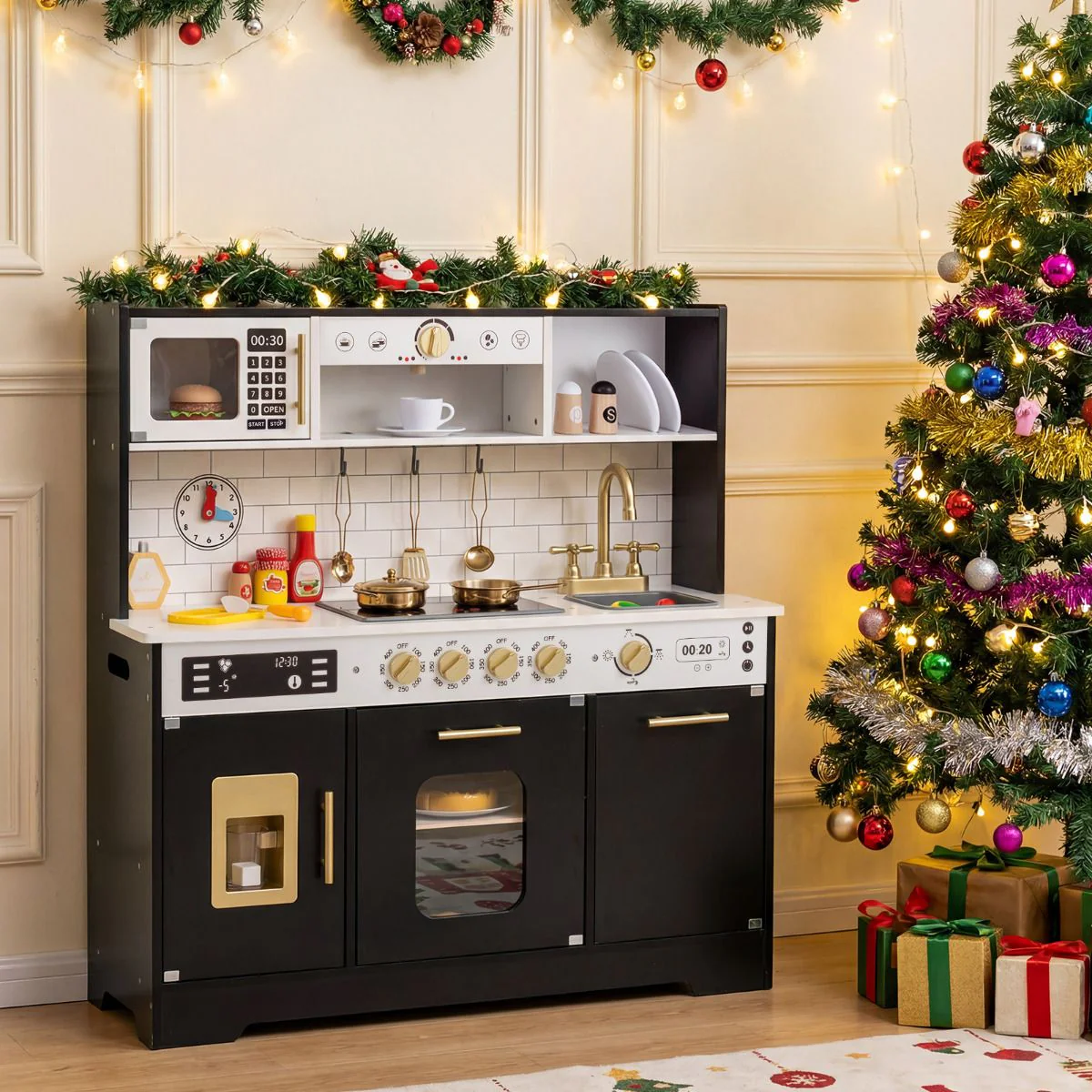 Play Kitchen for Kids with Realistic Lights and Sounds - Image 3