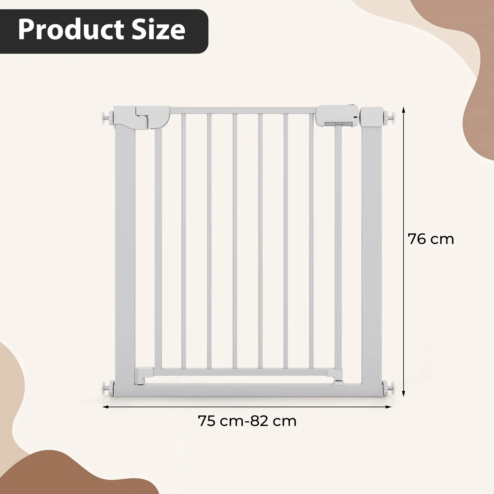 Pressure Mounted Auto-Close Door Gate for Indoor - Image 3