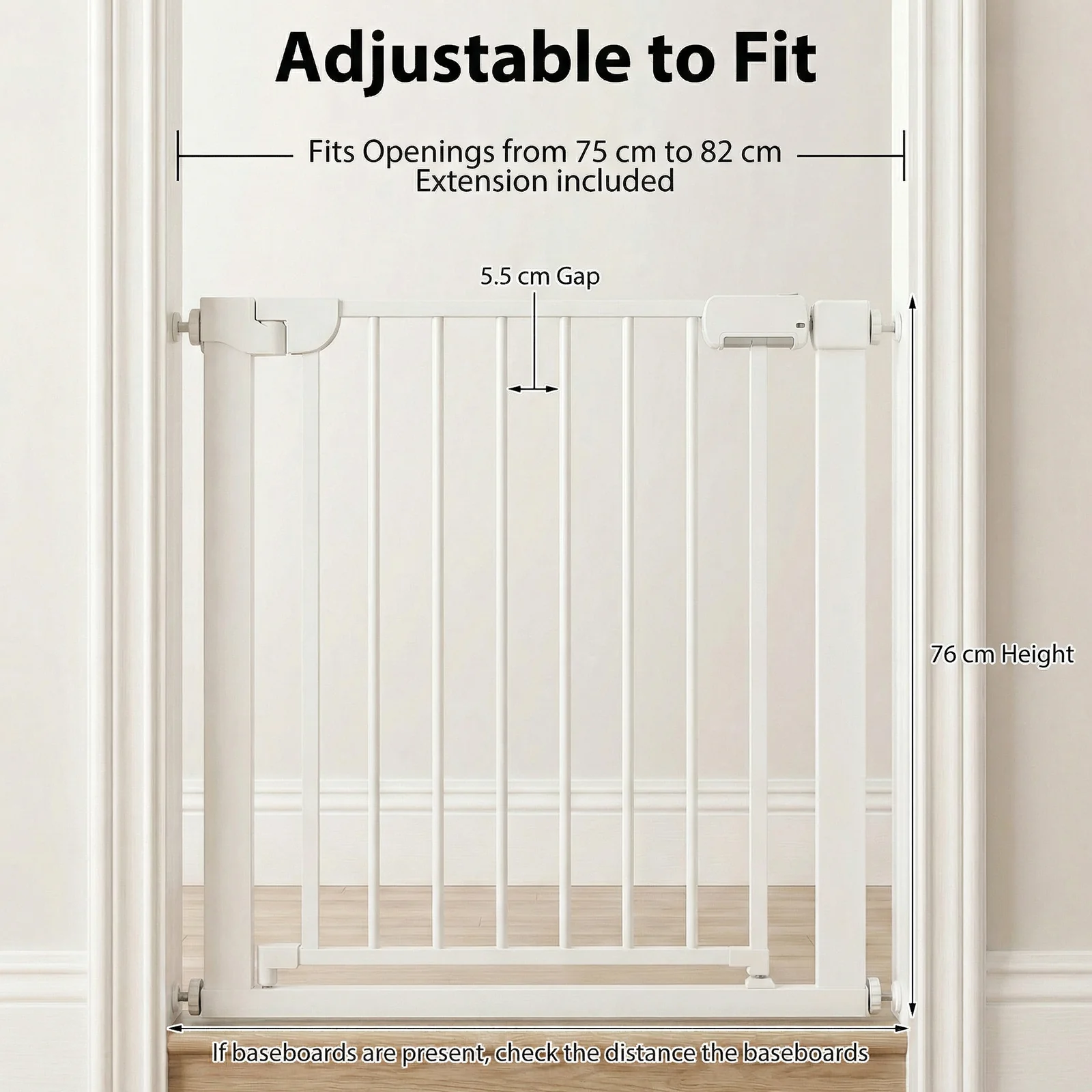 Pressure Mounted Auto-Close Door Gate for Indoor - Image 4