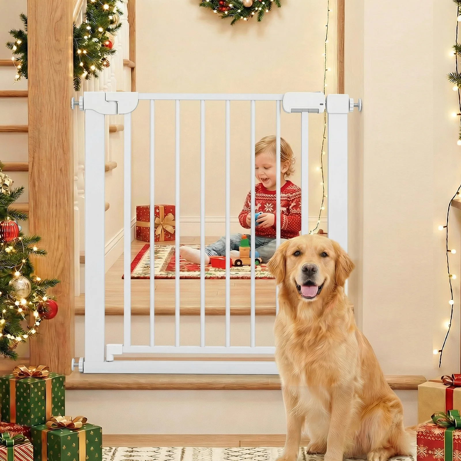 Pressure Mounted Auto-Close Door Gate for Indoor - Image 9