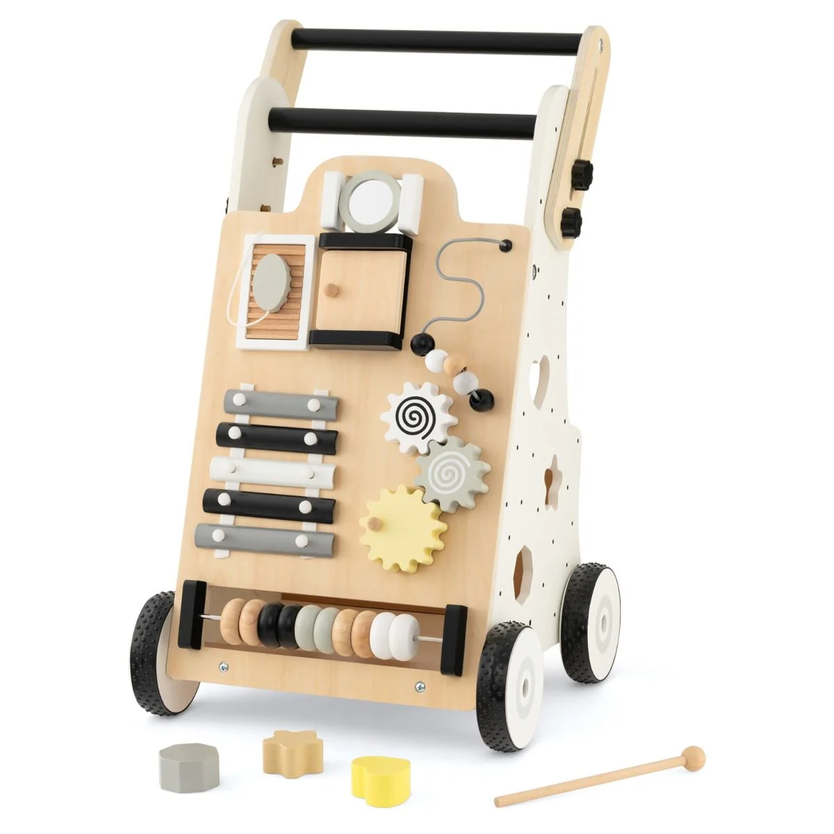 Push and Pull Learning Activity Walker with Double Handles for Babies andToddlers