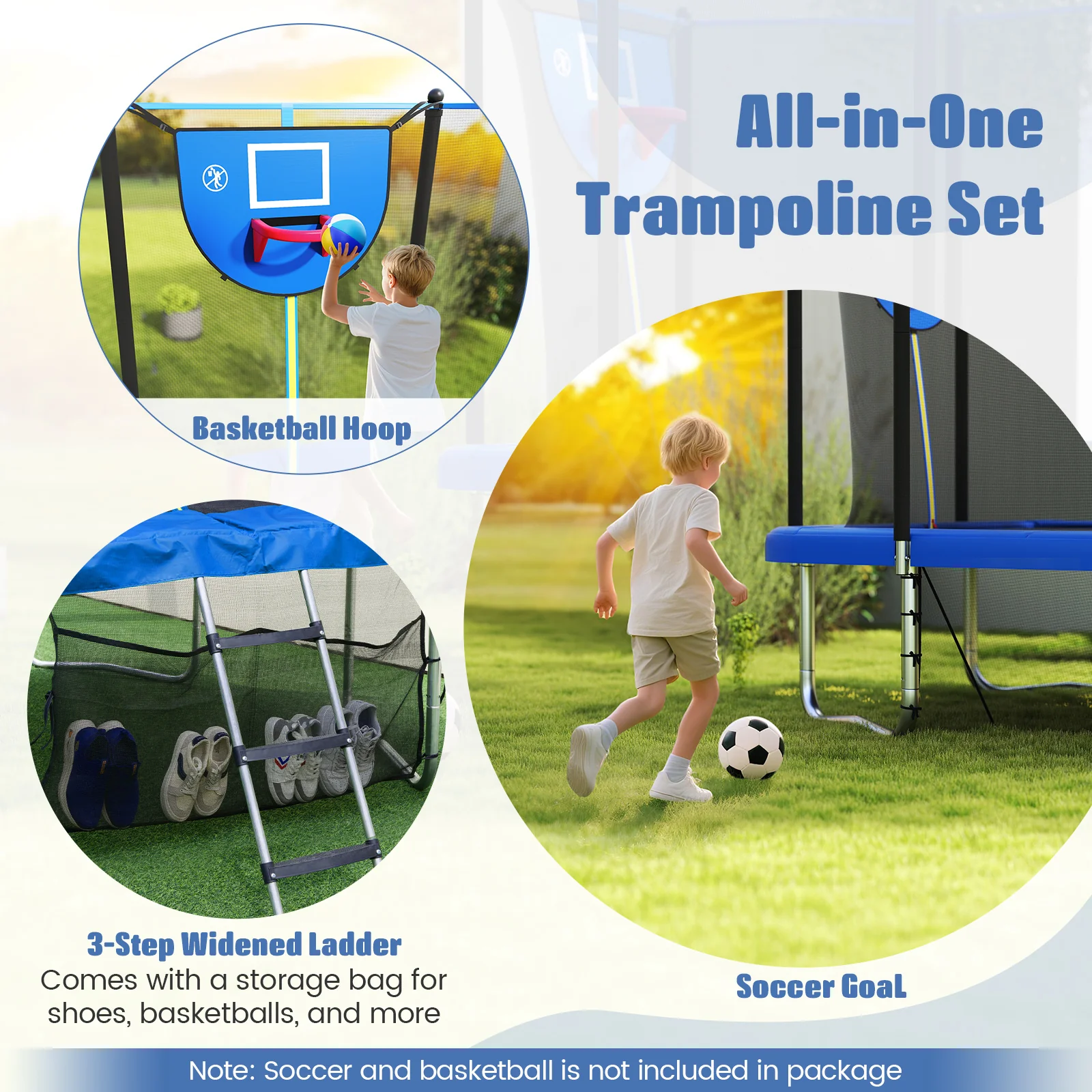 Rectangle Outdoor Trampoline, 10 x 8 FT Heavy-Duty Trampoline for Kids and Adults - Image 4