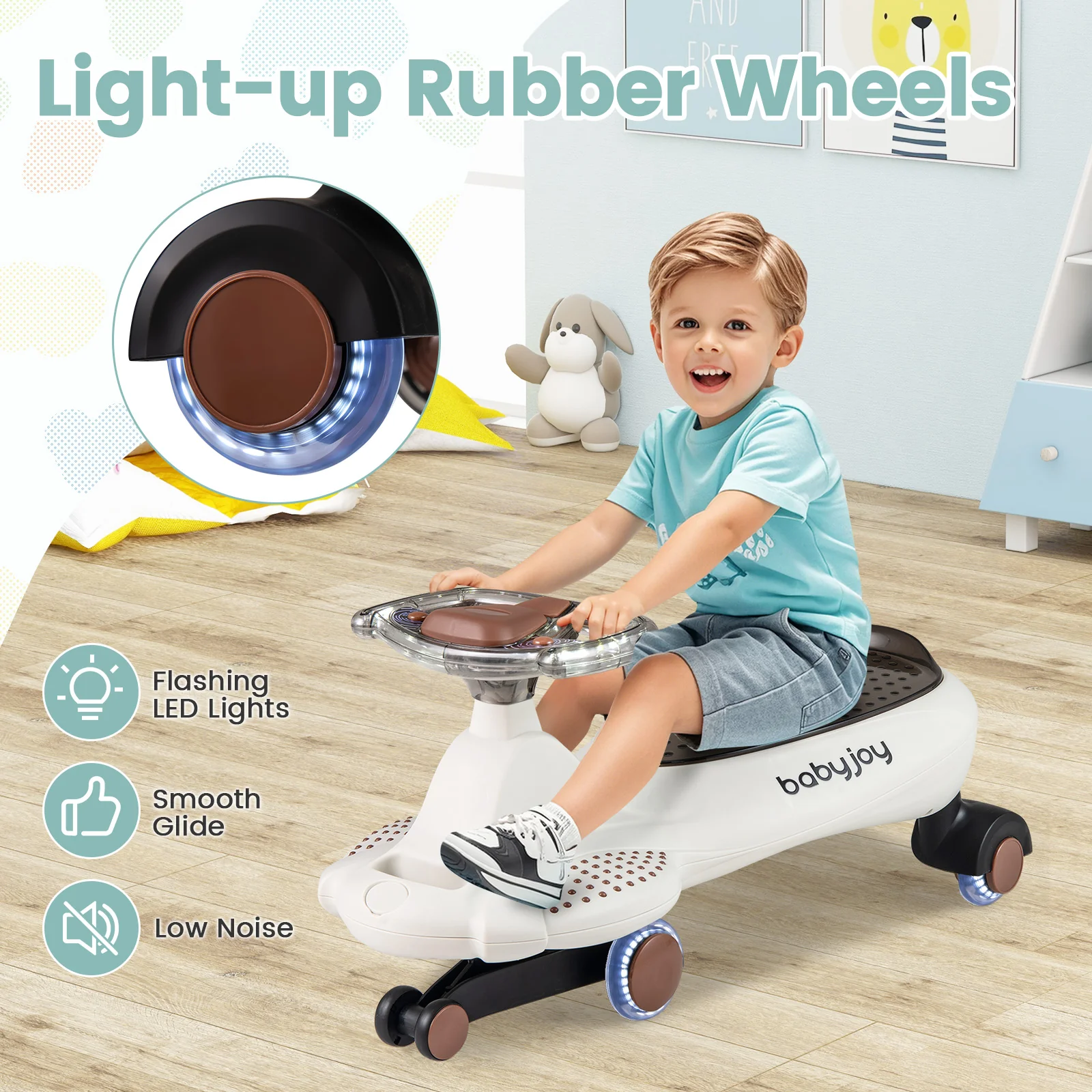 Ride on Car with Under-Seat Storage for Boys & Girls 3+ Years Old - Image 5