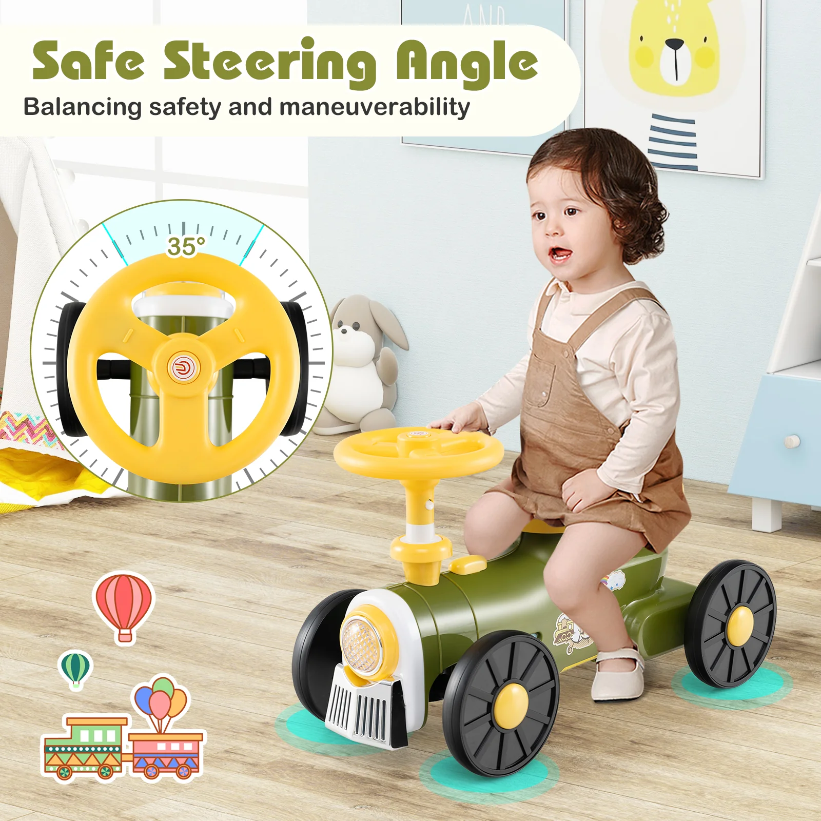 Ride on Push Car, Toddler Ride Racer for Boys Girls Aged 19-36 Months - Image 5