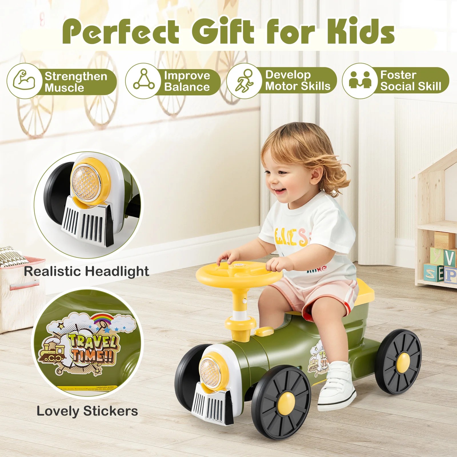 Ride on Push Car, Toddler Ride Racer for Boys Girls Aged 19-36 Months - Image 7