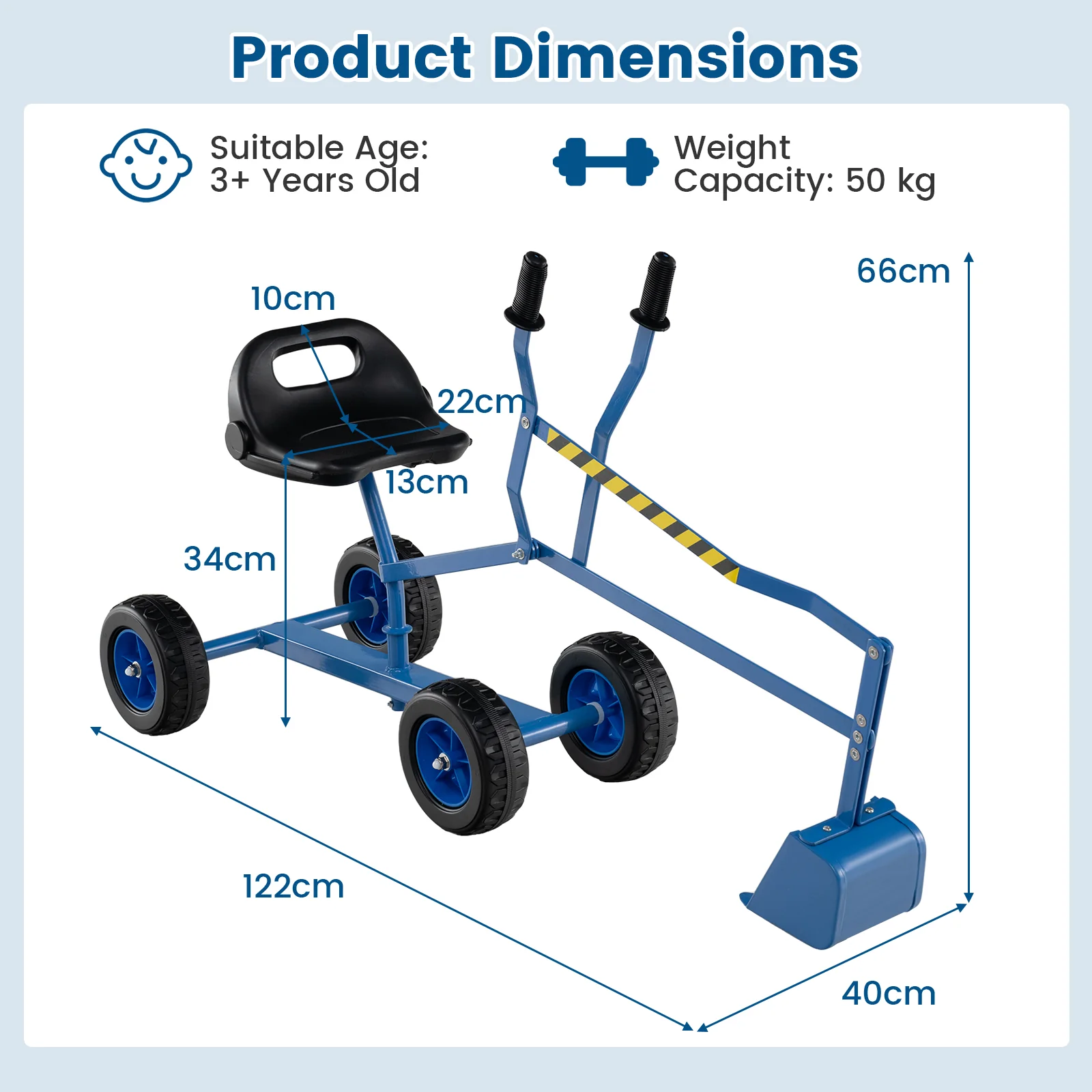 Sand Digger for Kids, Sandbox Toy Digger, Outdoor Construction Excavator for 3+ Years Old Boys and Girls - Image 5