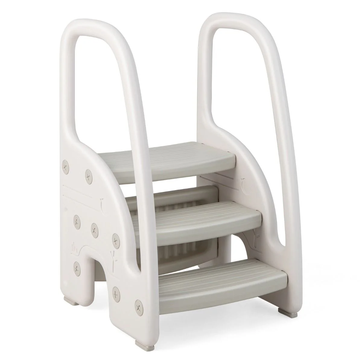 Three-Step Stool with Safety Handles and Non-slip Pedals for Toddlers - Image 2