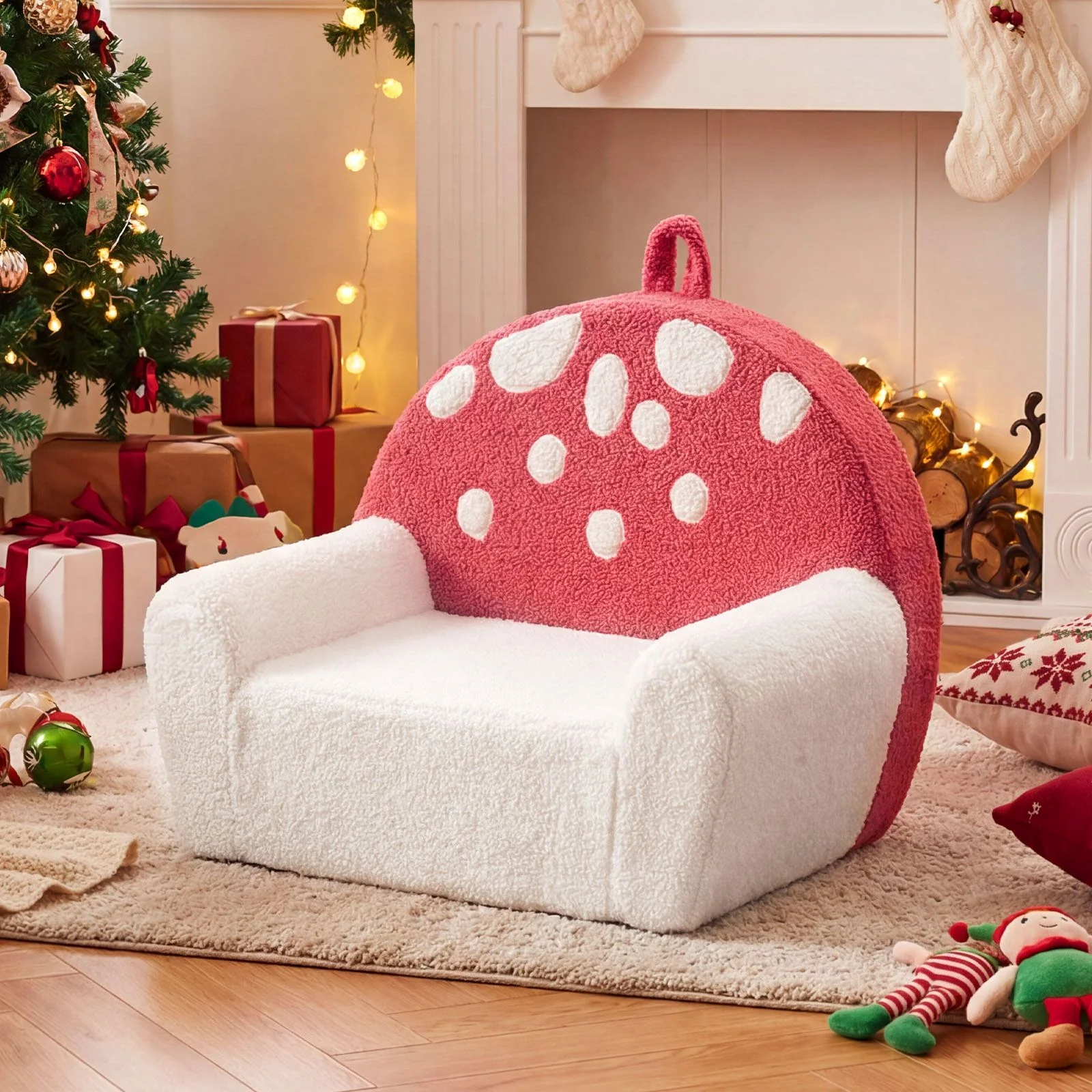 Toddler Foam Couch with Soft Fleece Fabric Cover and Cute Reading Chair - Image 9