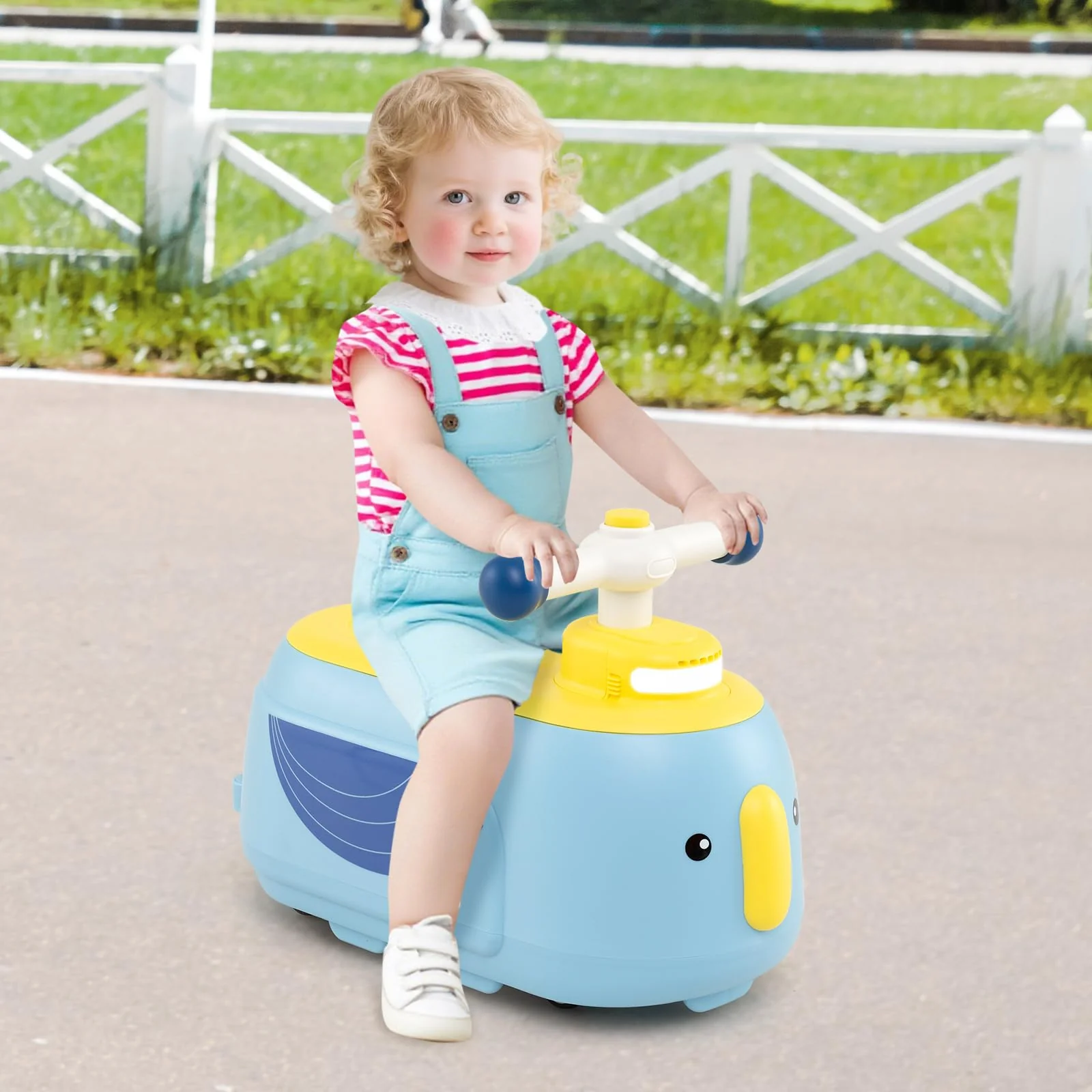 Toddler Ride on Toy with Trailer Foot-to-Floor Sliding Car with Light Music - Image 9