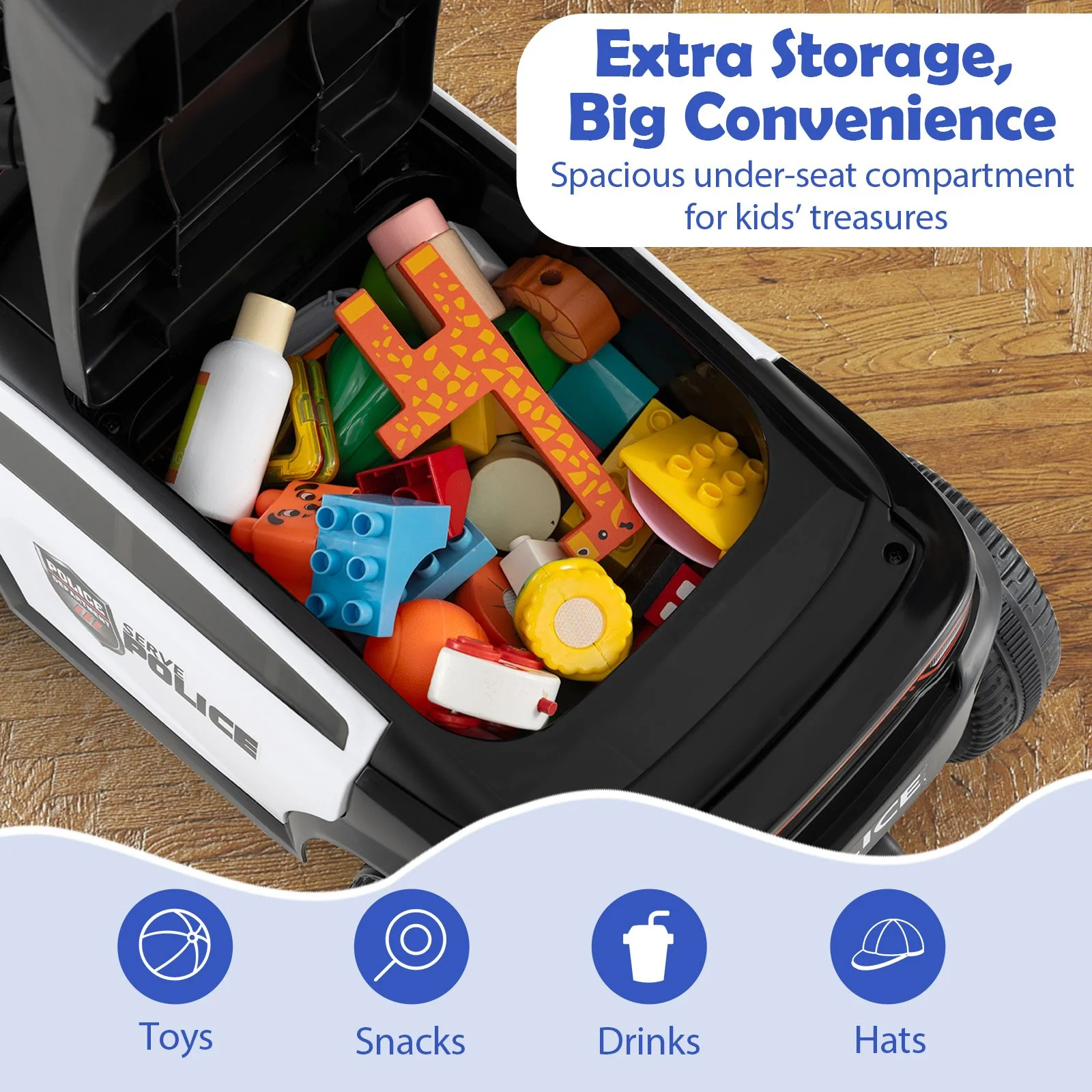 Toddler Sliding Car with Flashing Lights and Under-Seat Storage - Image 5