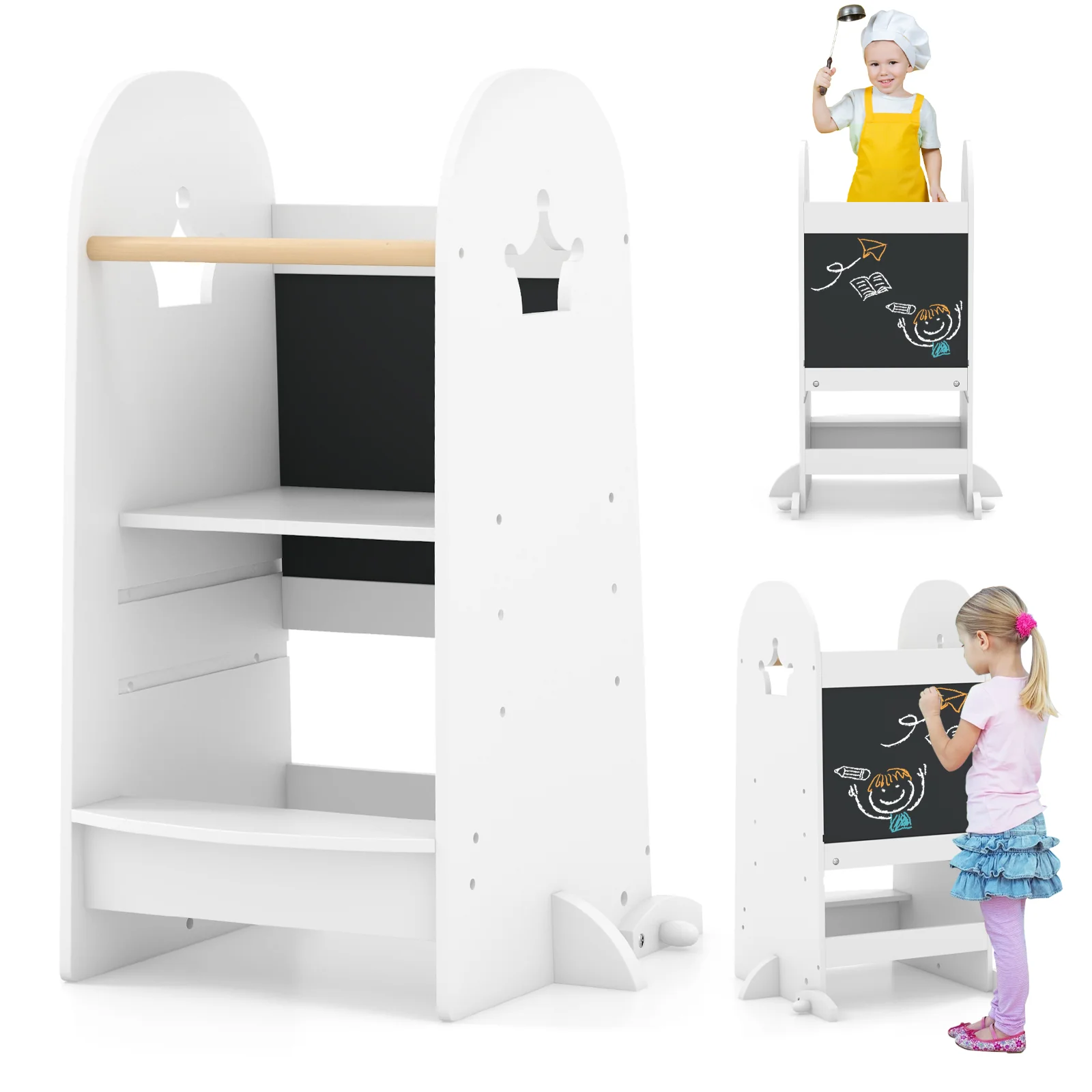 Toddler Standing Tower with 3-Level Adjustable Platform