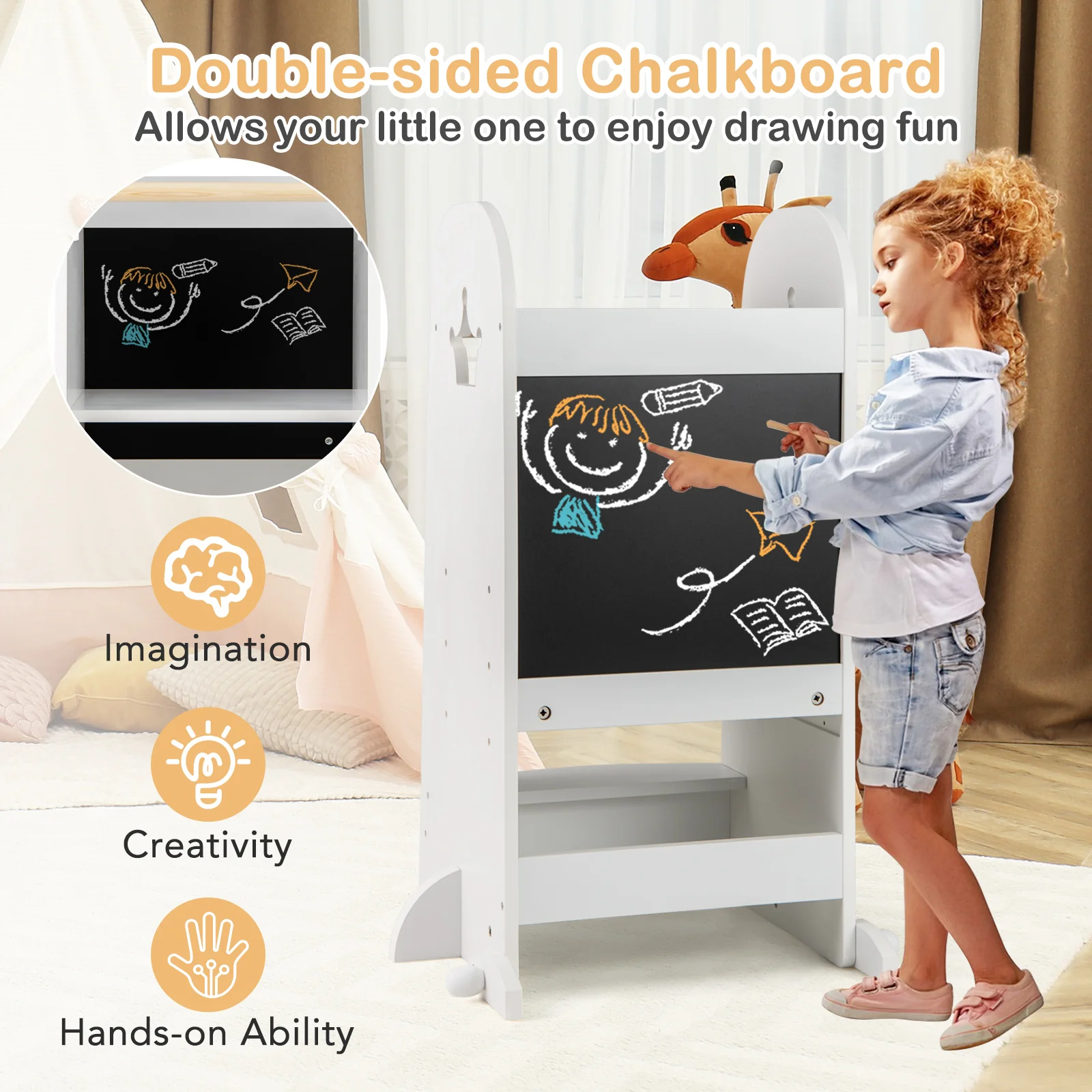 Toddler Standing Tower with 3-Level Adjustable Platform - Image 7