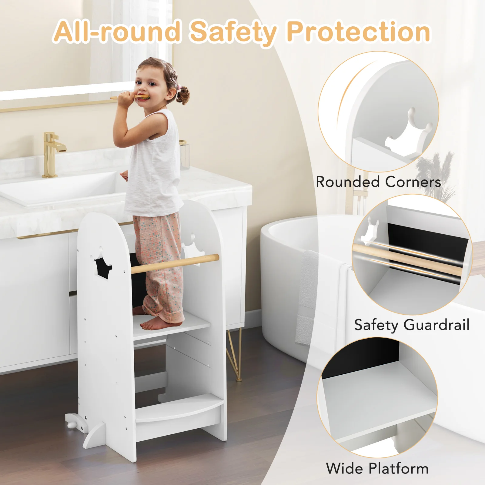 Toddler Standing Tower with 3-Level Adjustable Platform - Image 8