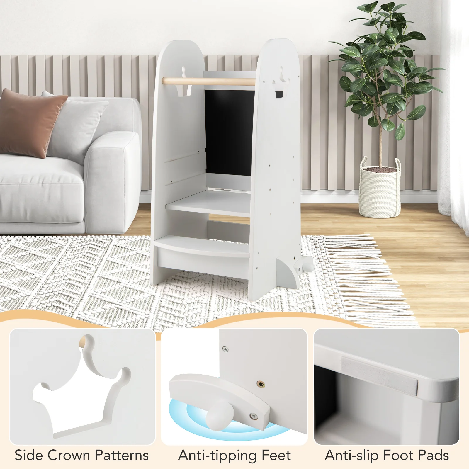 Toddler Standing Tower with 3-Level Adjustable Platform - Image 9