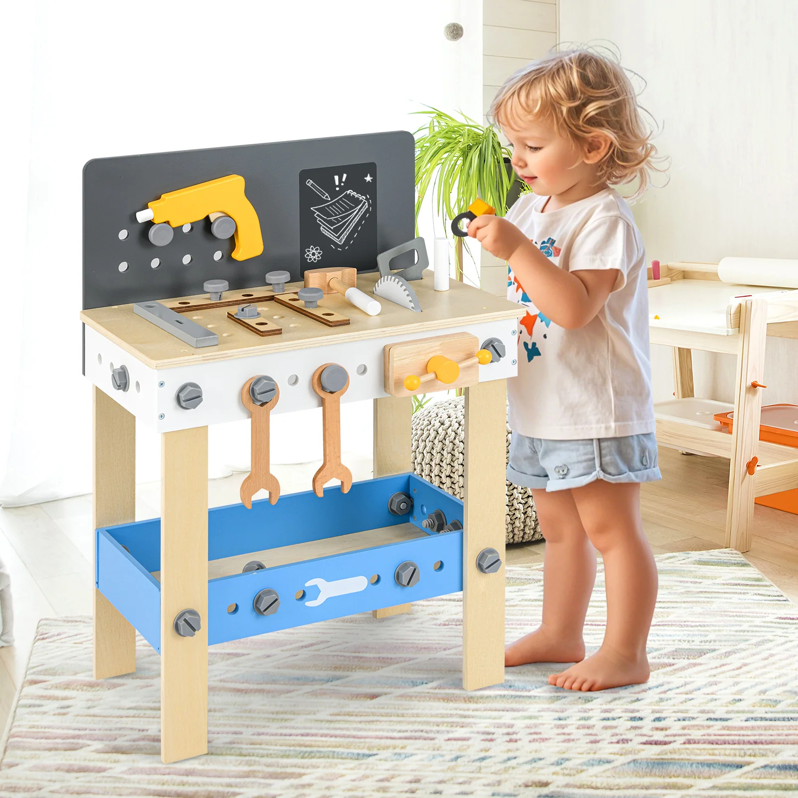 Tool Bench for Kids, Montessori Educational Toddler Construction Toys Gift for 3+ Years Old Boys Girls - Image 6