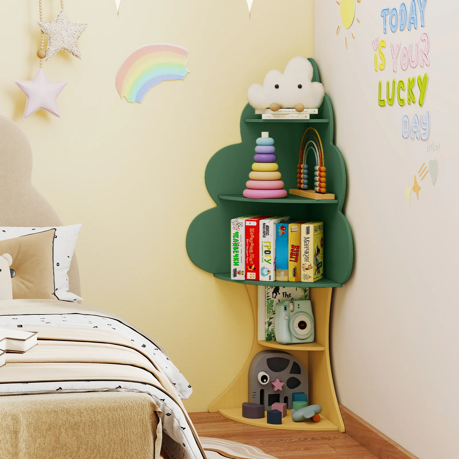 Tree Bookshelf for Kids, 5-Tier Children Book Display Rack with Anti-toppling System - Image 6