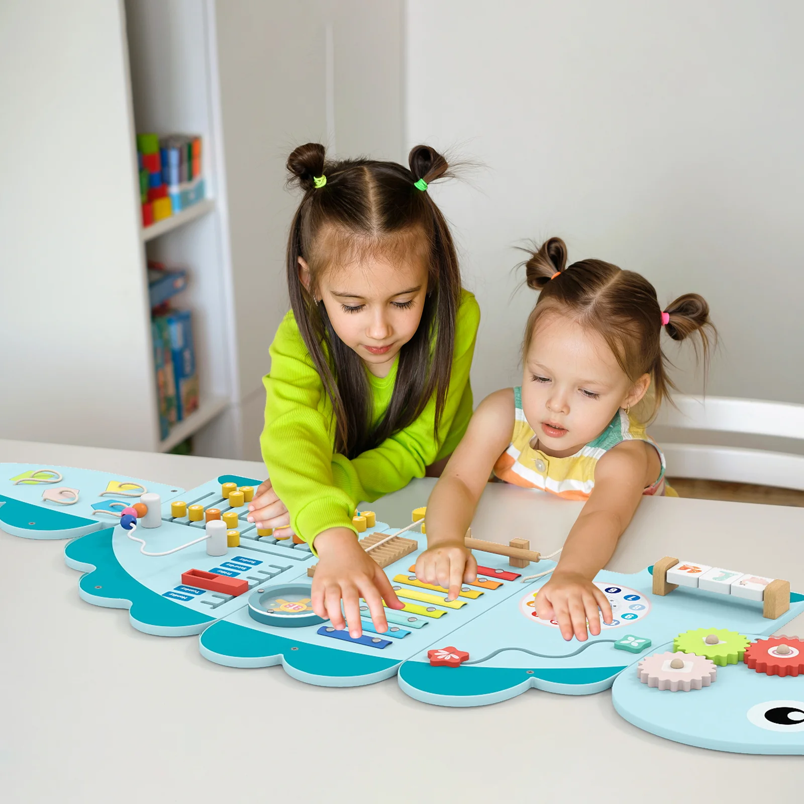 Unicorn Activity Wall Busy Board Panels 11-in-1 Montessori Sensory Board - Image 13