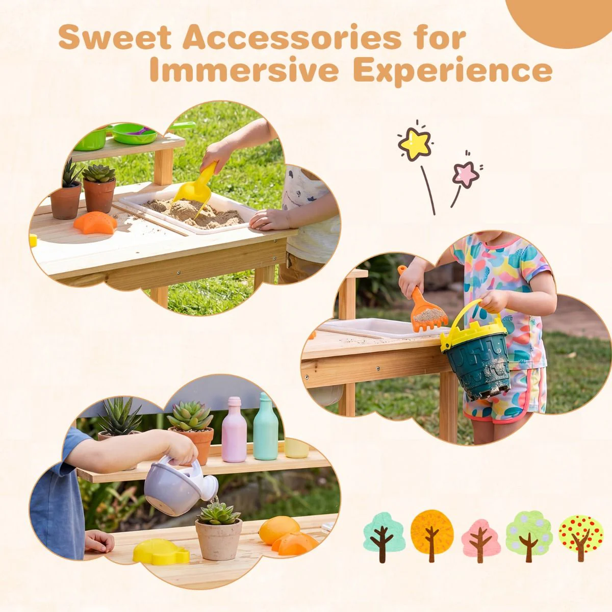 Wooden Kitchen Playset with Extended Tabletop - Image 5